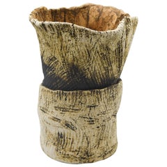 Ceramic Plant Clay Terracotta Mexican Design Abstract Organic Form Vase Handmade