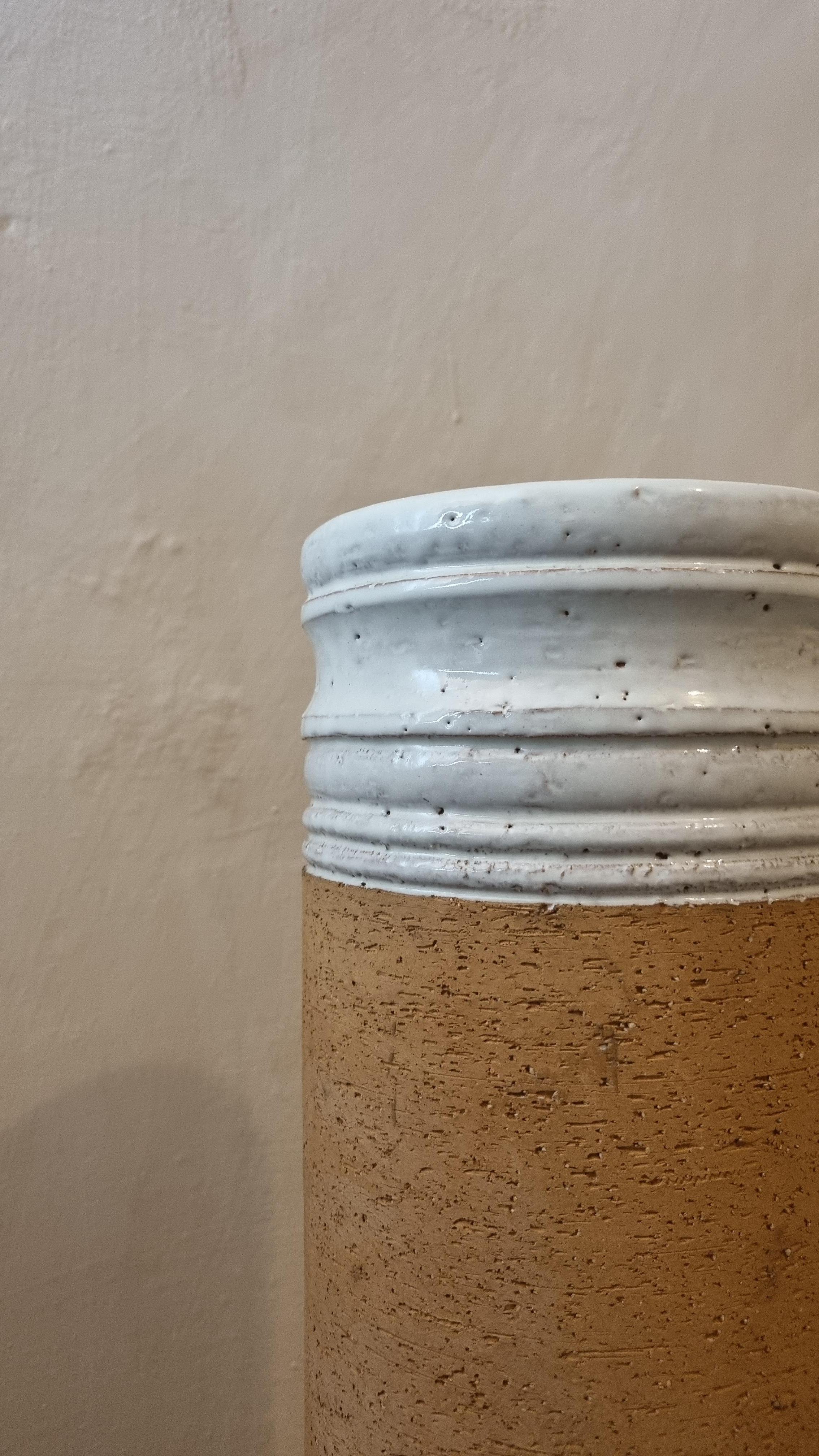 Ceramic planter Rosenthal Netter produced by Ceramiche Bitossi Montelupo, 70s. In Good Condition For Sale In Arezzo, Italy