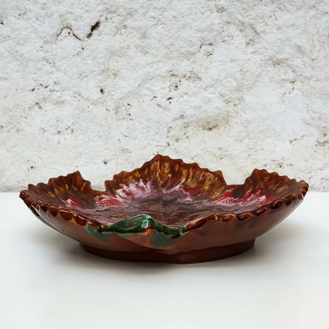 Ceramic Plate Aegitna Vallauris, circa 1960 In Good Condition For Sale In Barcelona, ES