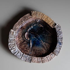 Ceramic Plate, attributed to Fiorese Amedeo (born 1939), Italy 1970s