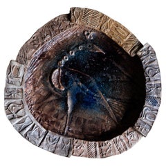 Ceramic Plate, attributed to Fiorese Amedeo (born 1939), Italy 1970s