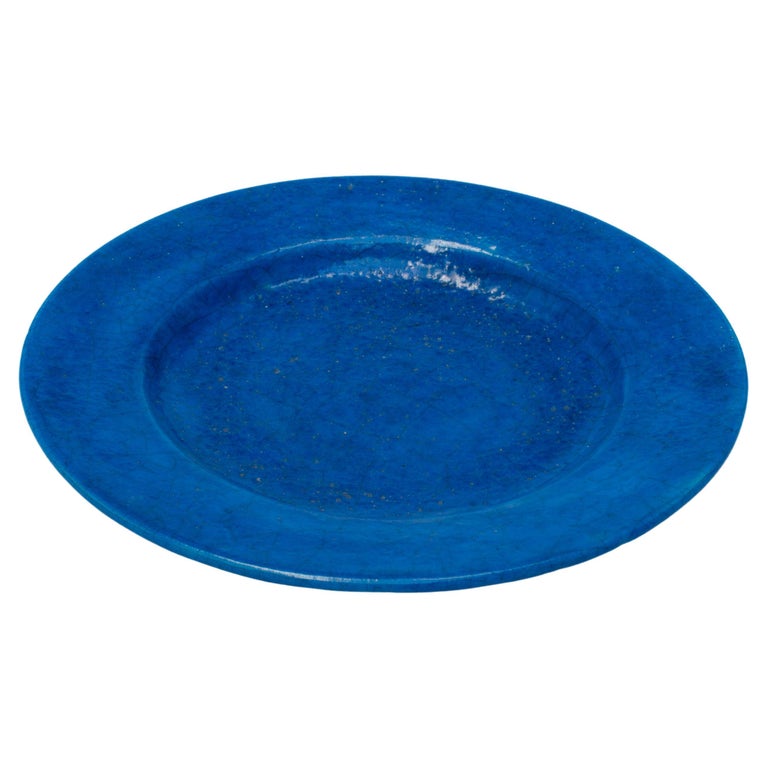 Ceramic plate "Blueturquoise" by Jean Besnard For Sale at 1stDibs