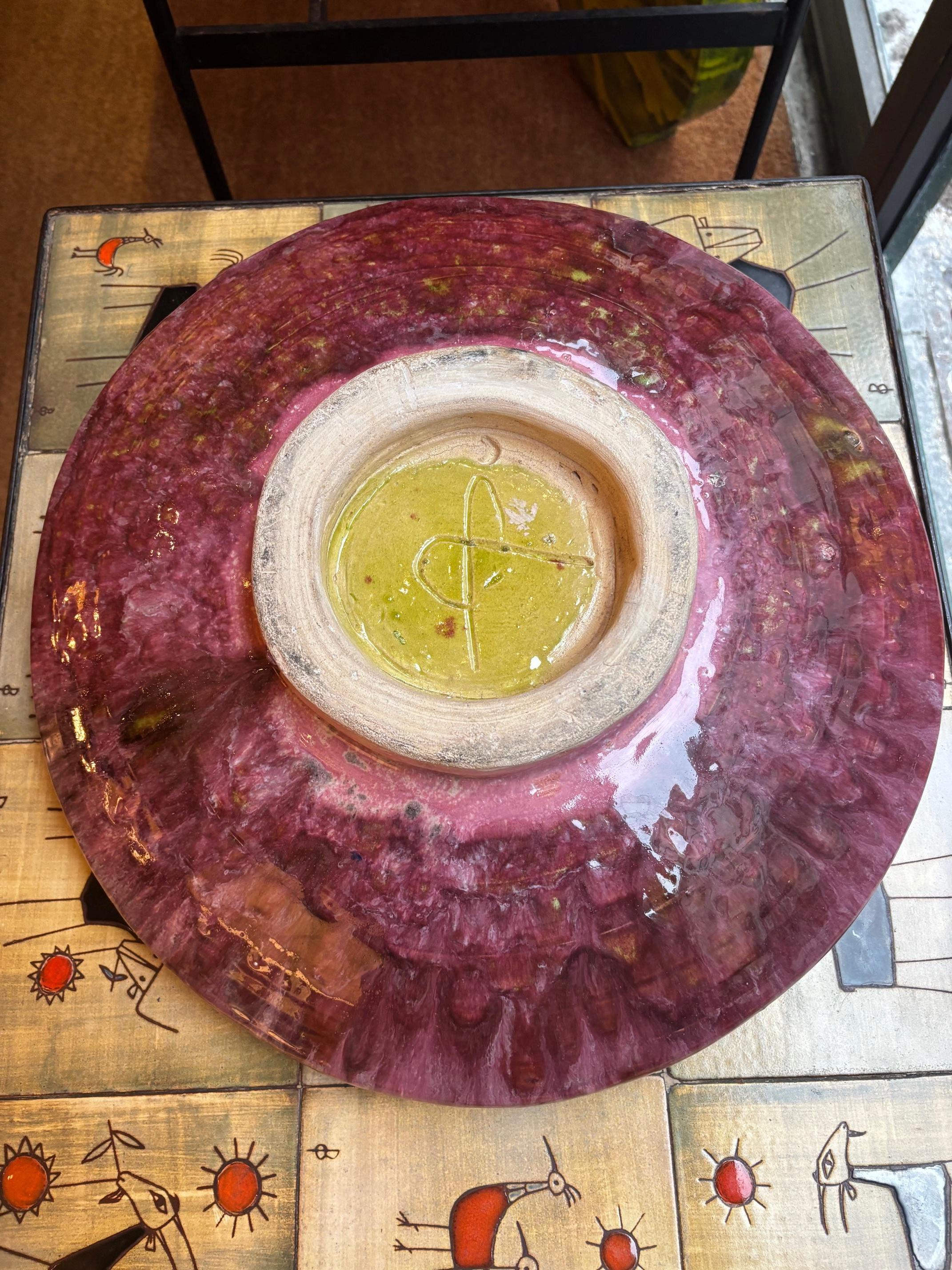20th Century Ceramic plate by Georges Jouve, France, 1960's
