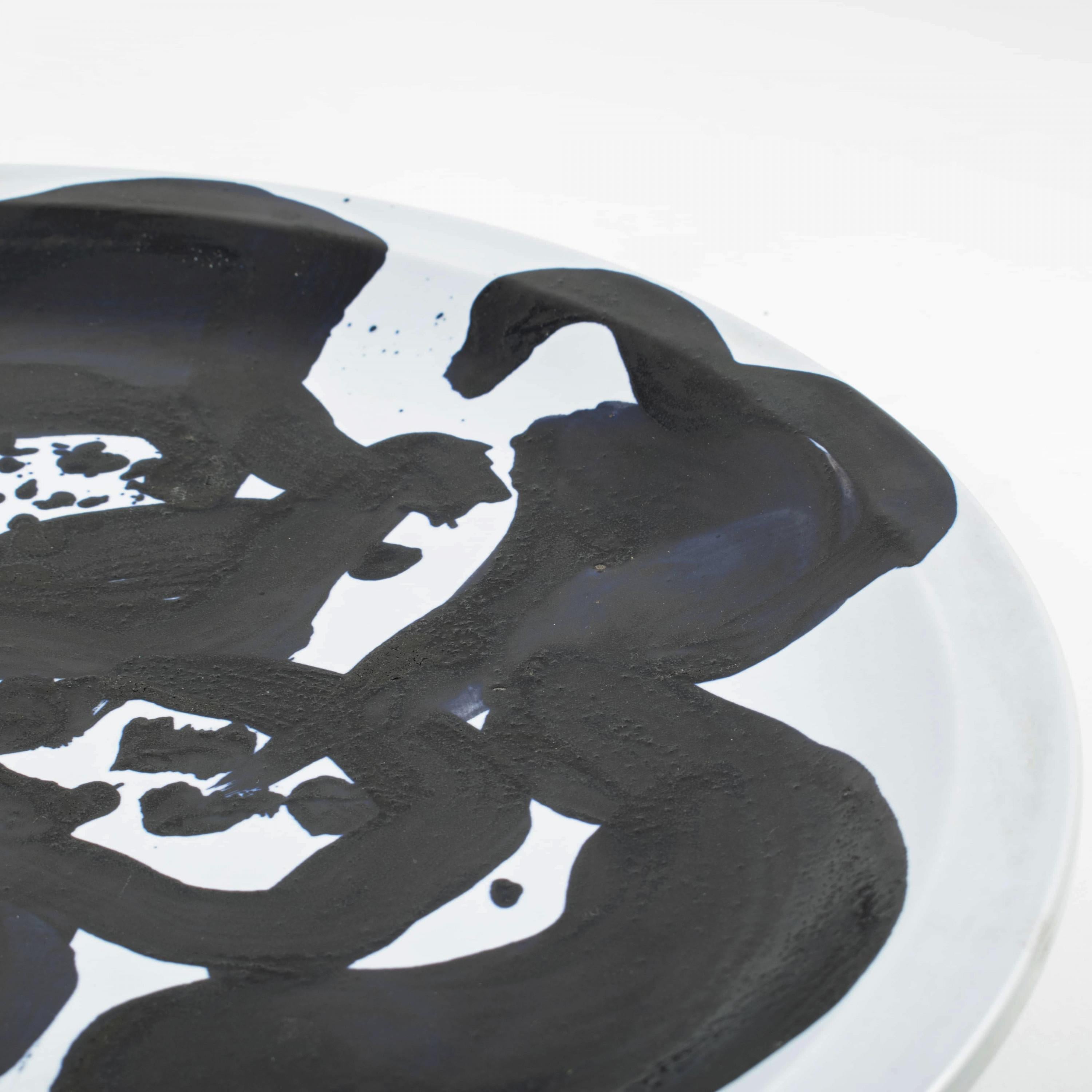 Glazed Ceramic Plate by Mogens Andersen For Sale