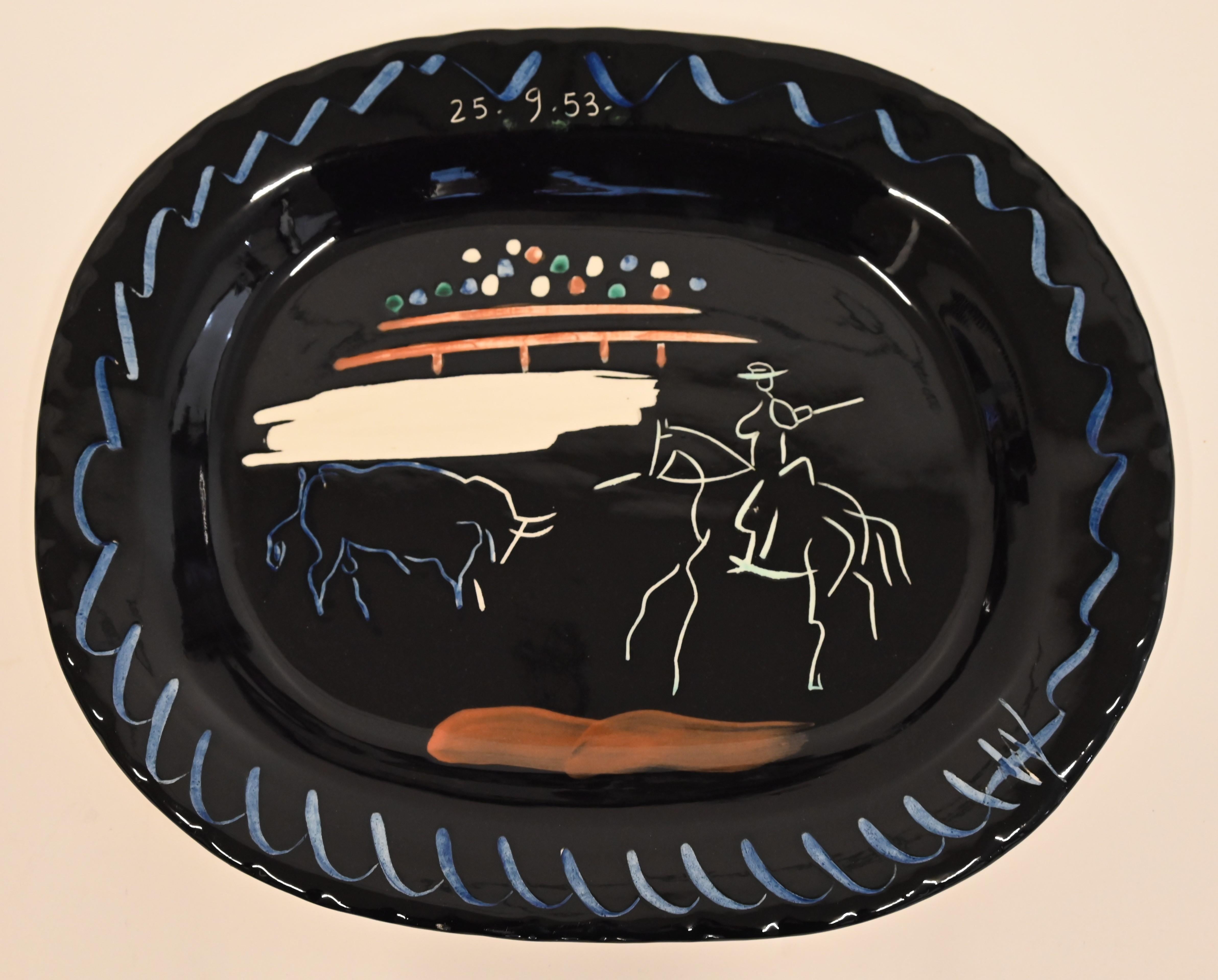Piatto in ceramica di Pablo Picasso, 1953 in vendita 2