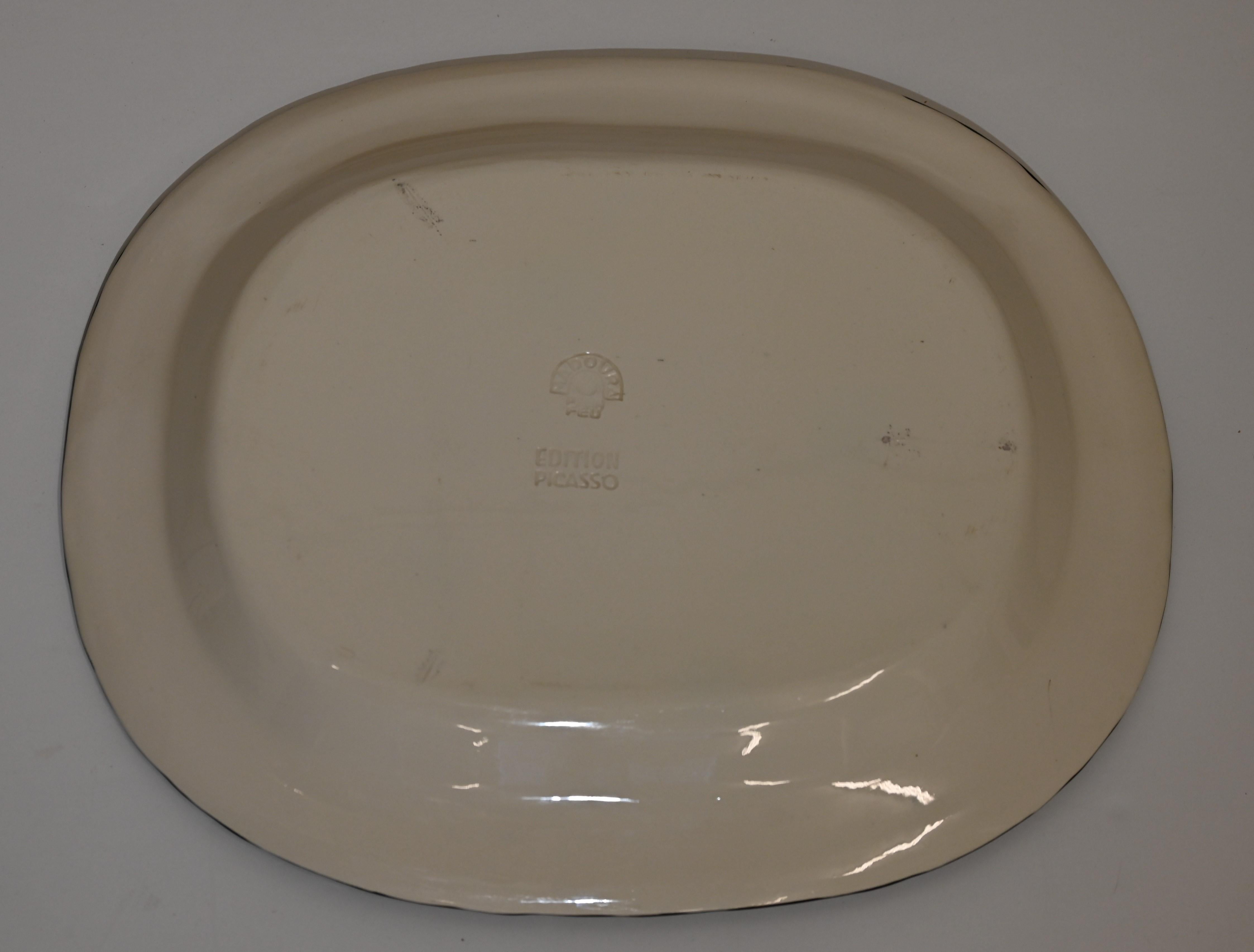 Ceramic Plate by Pablo Picasso, 1953 For Sale 5