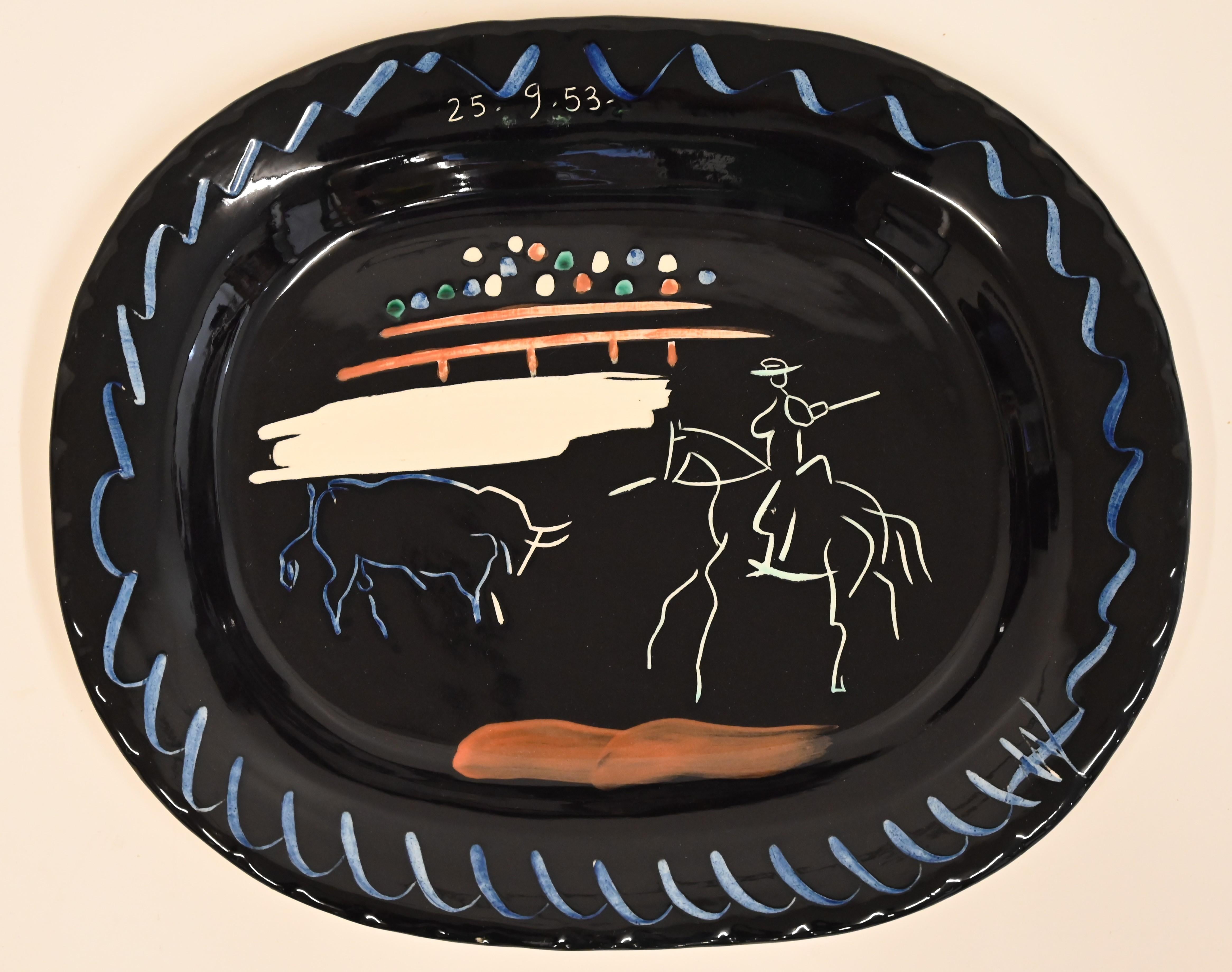 Ceramic Plate by Pablo Picasso, 1953 In Good Condition For Sale In Hamburg, PA