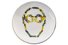 Ceramic Plate by Pantoù Ceramics Hand Painted Glazed Earthenware Contemporary