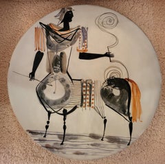 Ceramic plate by Roger Capron, France, 1960's