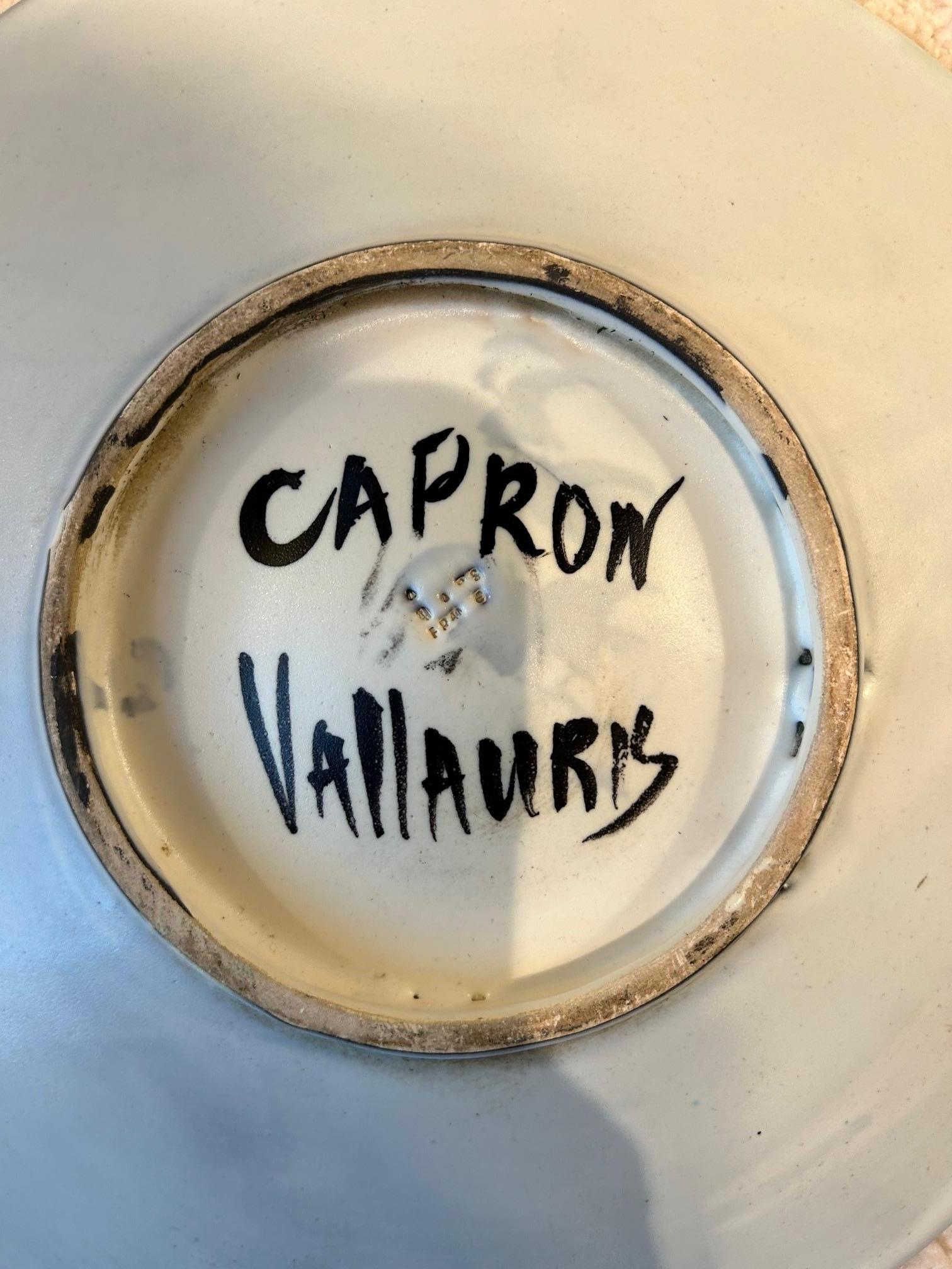 Ceramic plate by Roger Capron, France, 1960's In Good Condition For Sale In Paris, FR