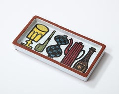 Ceramic Plate by Stig Lindberg, Sweden, circa 1950