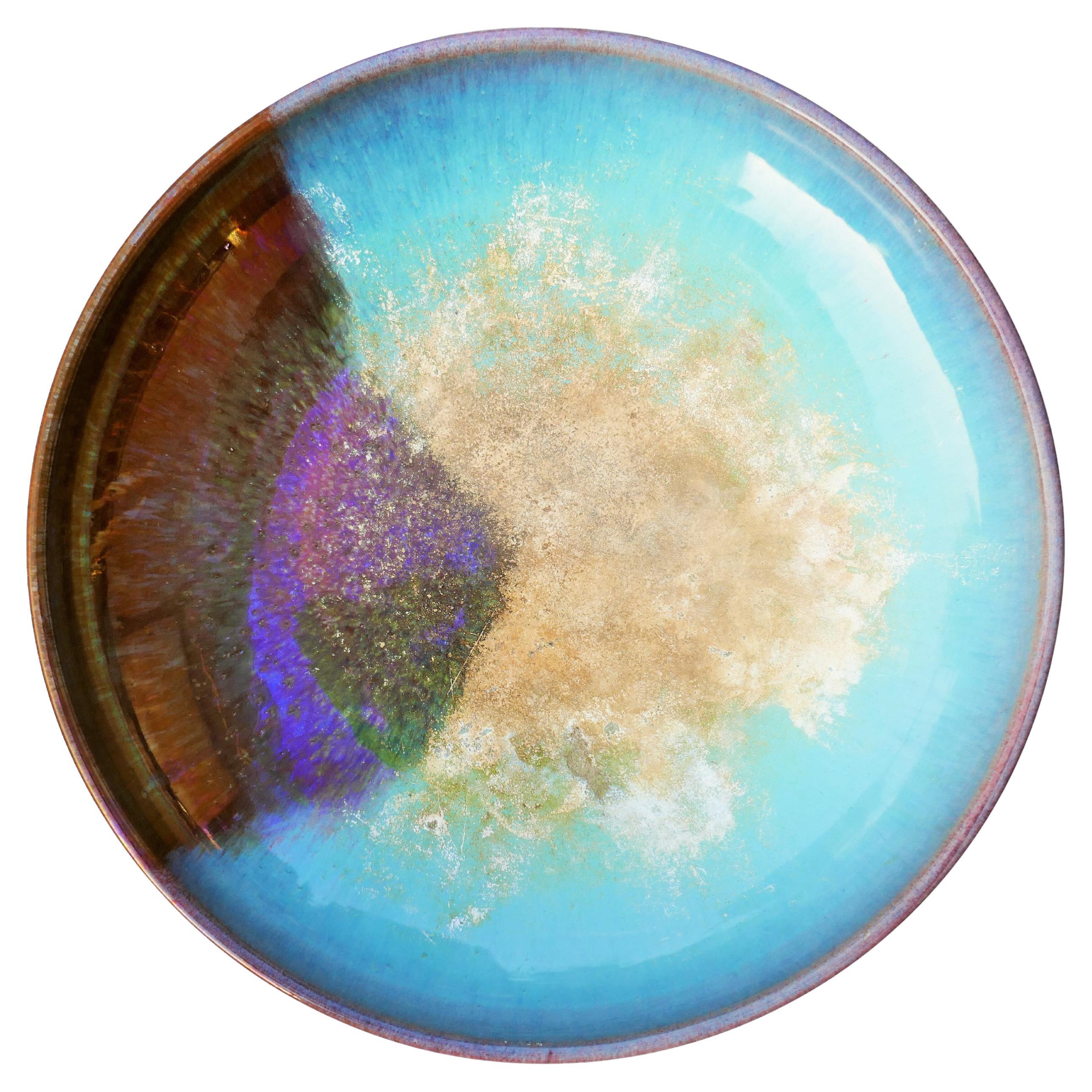 Ceramic plate by Umberto Santandrea Faenza en vente