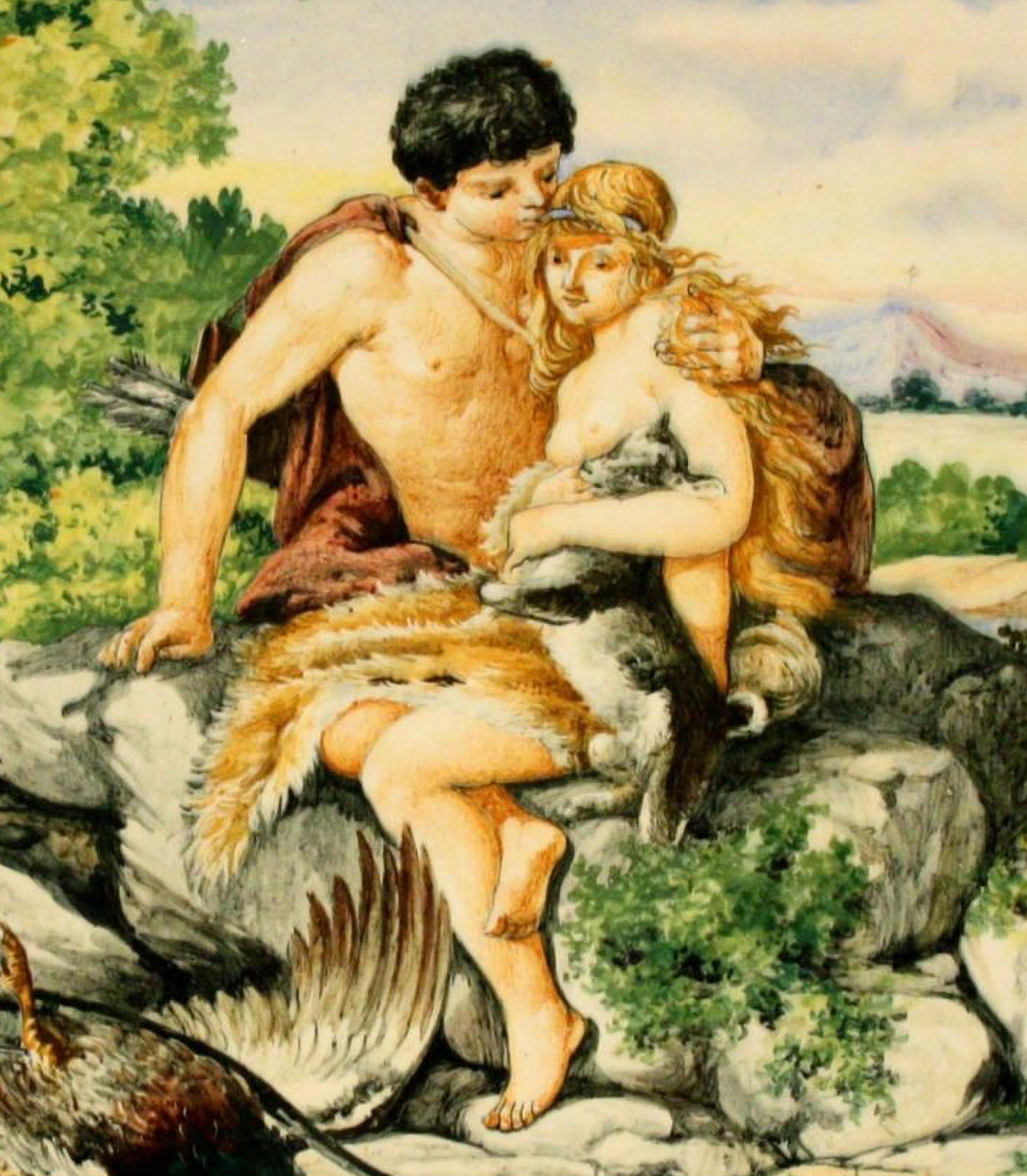 Barocco Piatto in ceramica ERNESTO CONTI Fine XIX secolo 