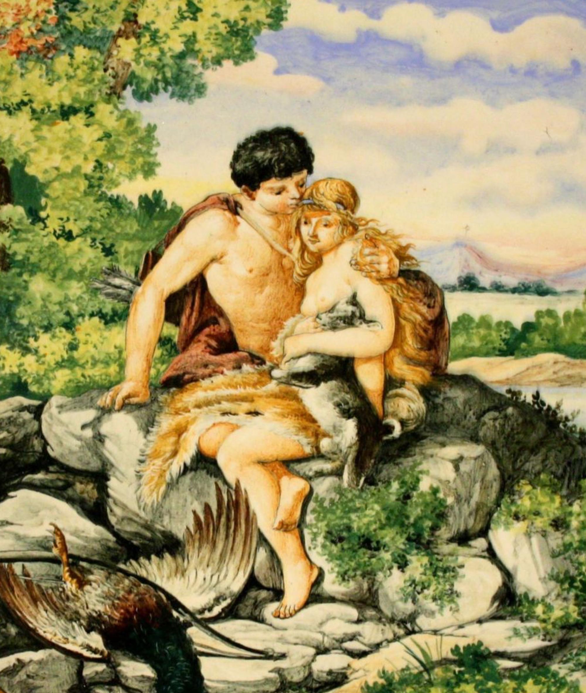 Fatto a mano Piatto in ceramica ERNESTO CONTI Fine XIX secolo 