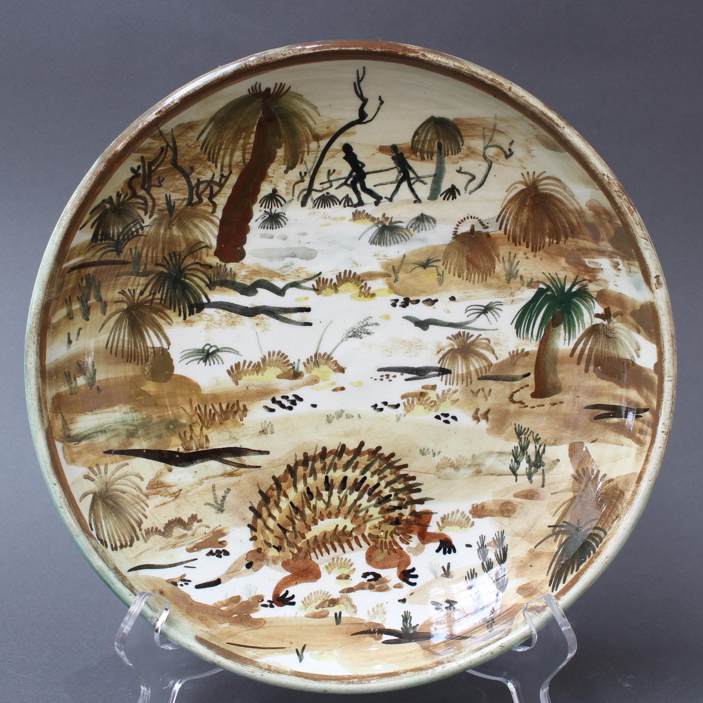 Ceramic Plate of Australian Bush by Neil Douglas for Arthur Merric Boyd In Good Condition In London, GB