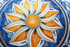 Ceramic plate of Sant'Andrea Faenza decorated in 24 carat gold