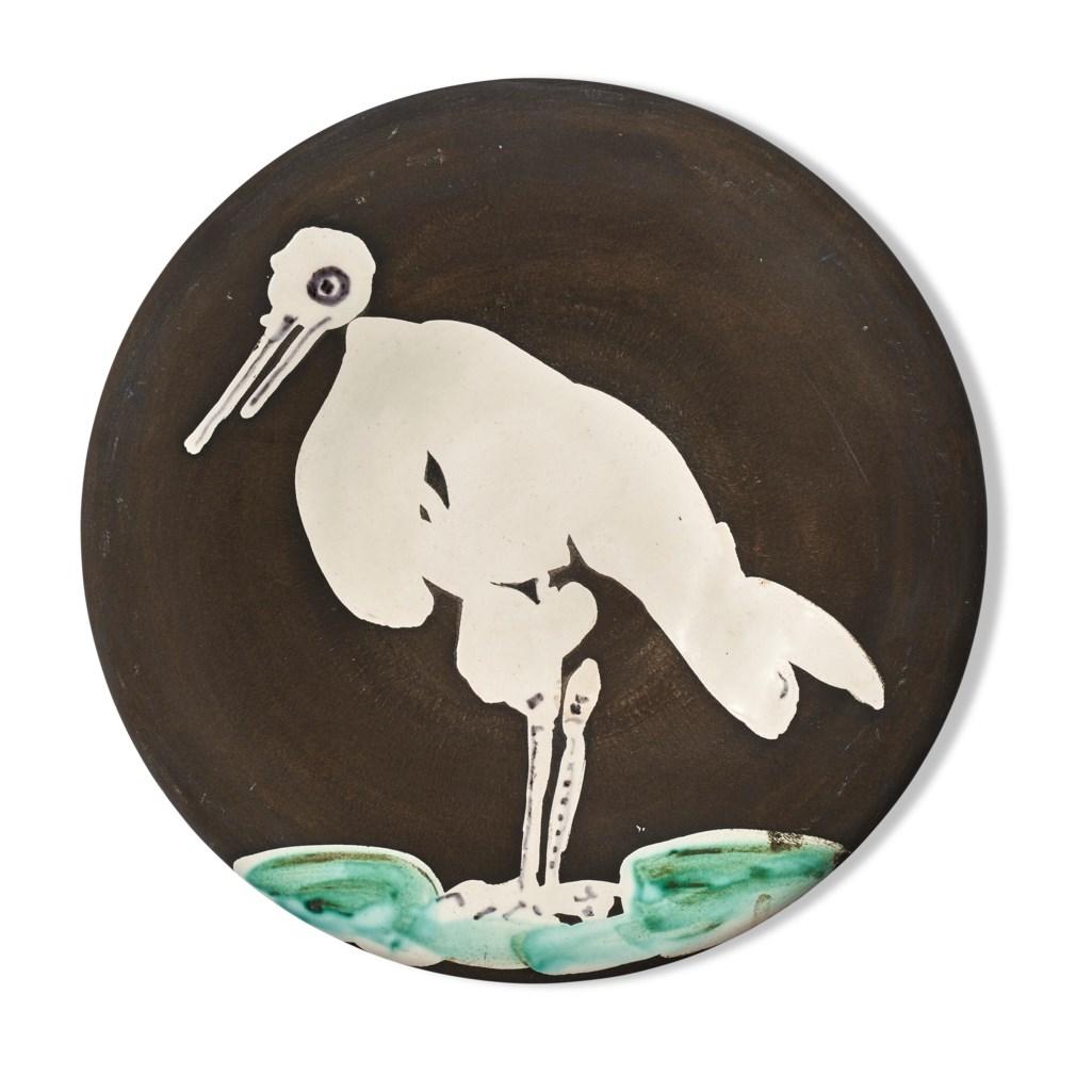 Pablo Picasso Ceramic Plate 'Oiseau No.83'  In Good Condition For Sale In Paris, FR