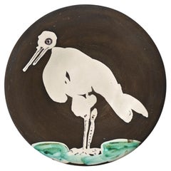 Retro Pablo Picasso Ceramic Plate 'Oiseau No.83' 