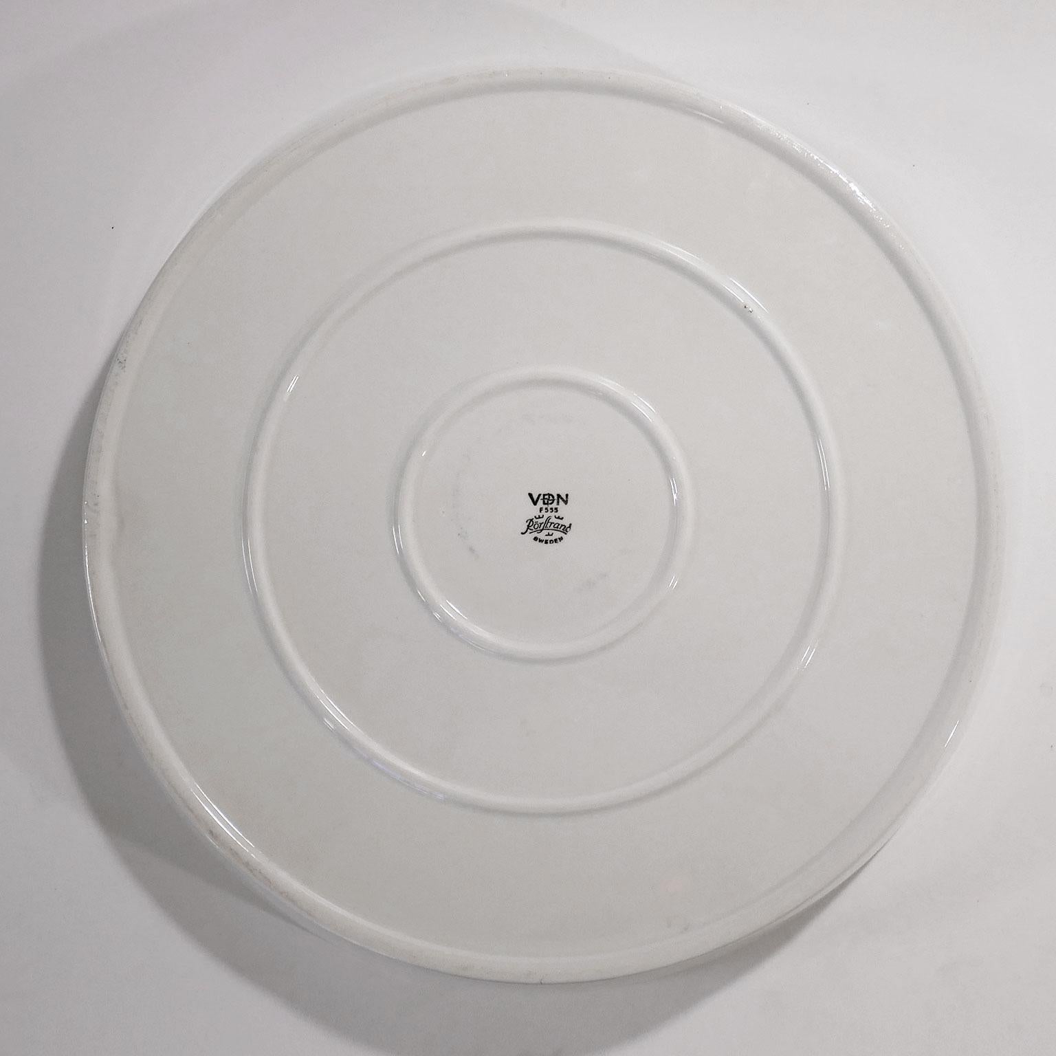 Scandinavian Modern Ceramic Plate 'Sarek', Design Olle Alberius for Rörstrand For Sale