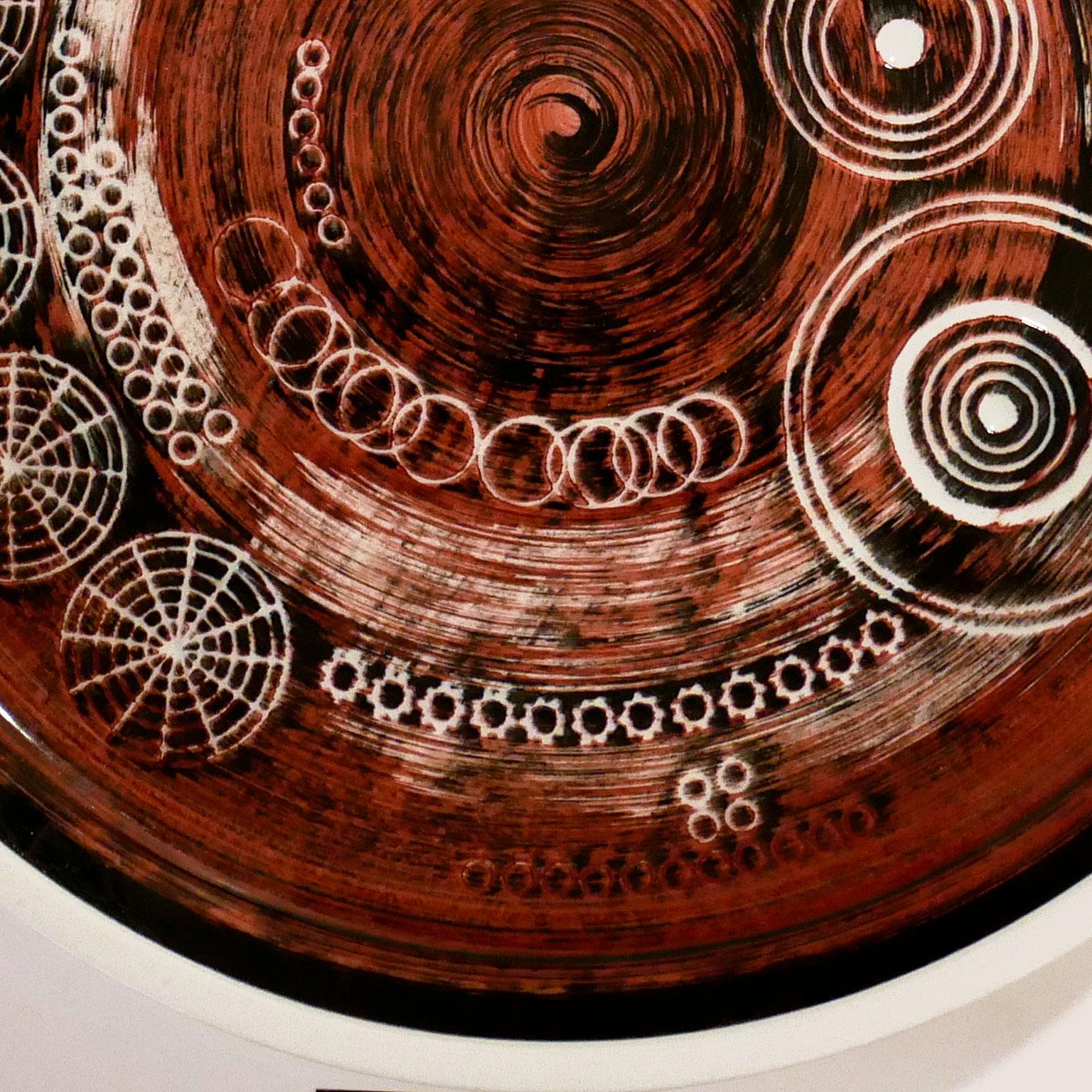 Swedish Ceramic Plate 'Sarek', Design Olle Alberius for Rörstrand For Sale