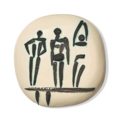 Pablo Picasso Ceramic Plate 'Trois Personnages Sur Tremplin'