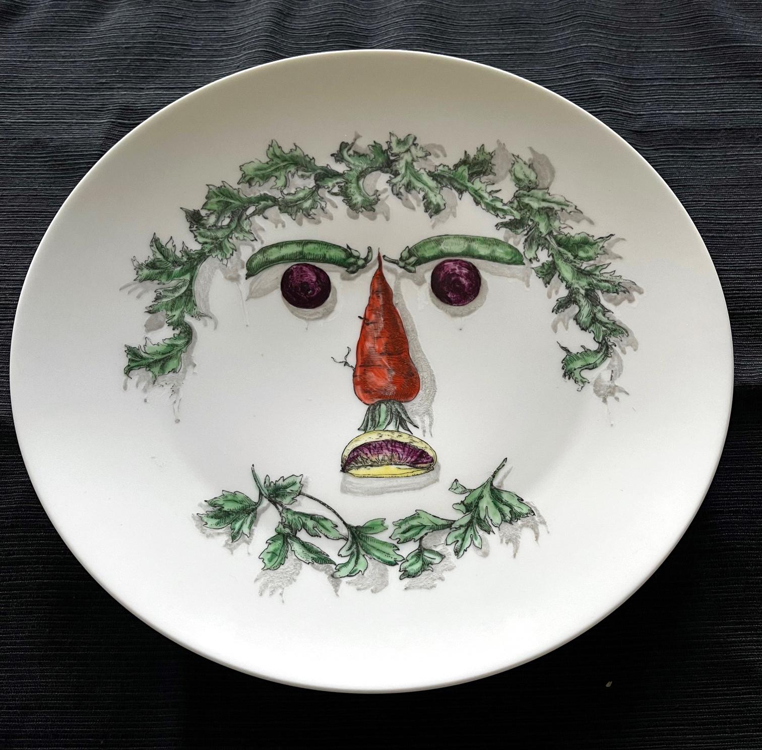 assiette avec visage