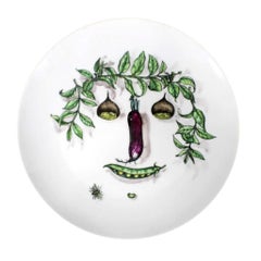 Ceramic Plate with Vegetable Face Fornasetti