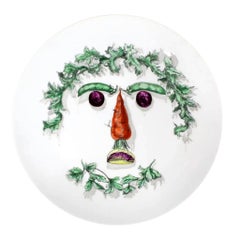 Ceramic Plate with Vegetable Face Fornasetti