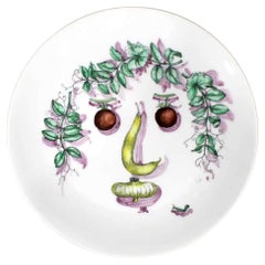 Ceramic Plate with Vegetable Face Fornasetti