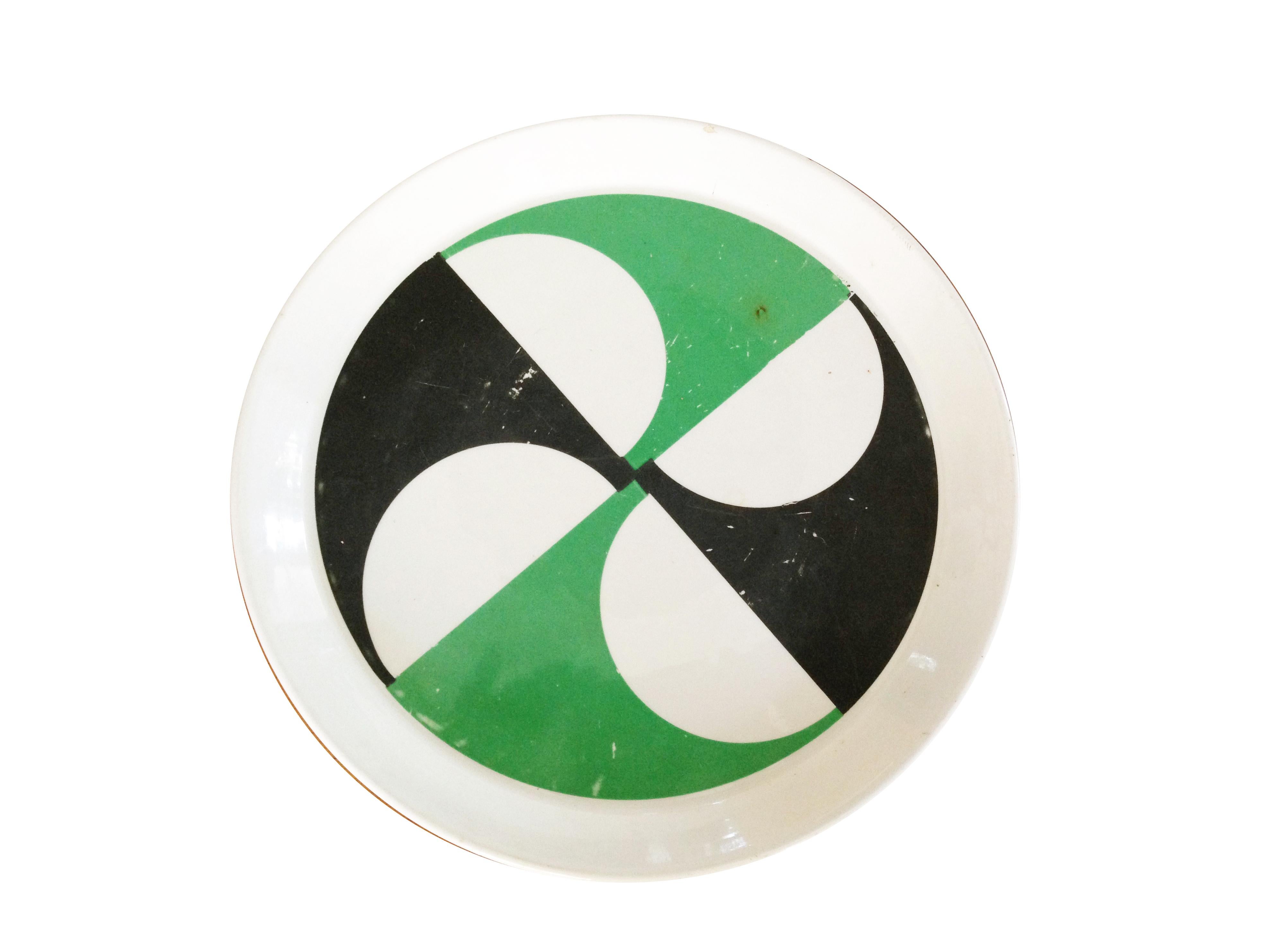 Space Age Ceramic Plates by Gio Ponti for Franco Pozzi, 1960s, Set of 2 For Sale