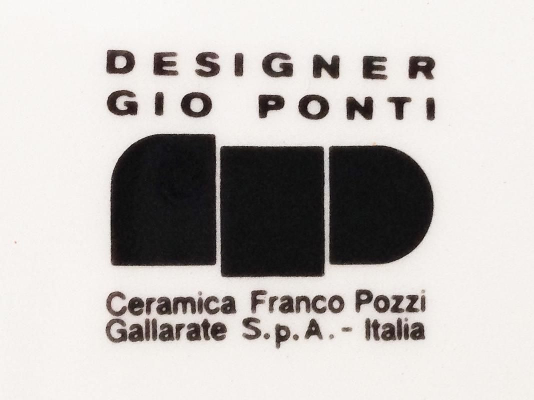 Keramikteller von Gio Ponti für Franco Pozzi, 2er-Set, 1960er-Jahre im Angebot 1
