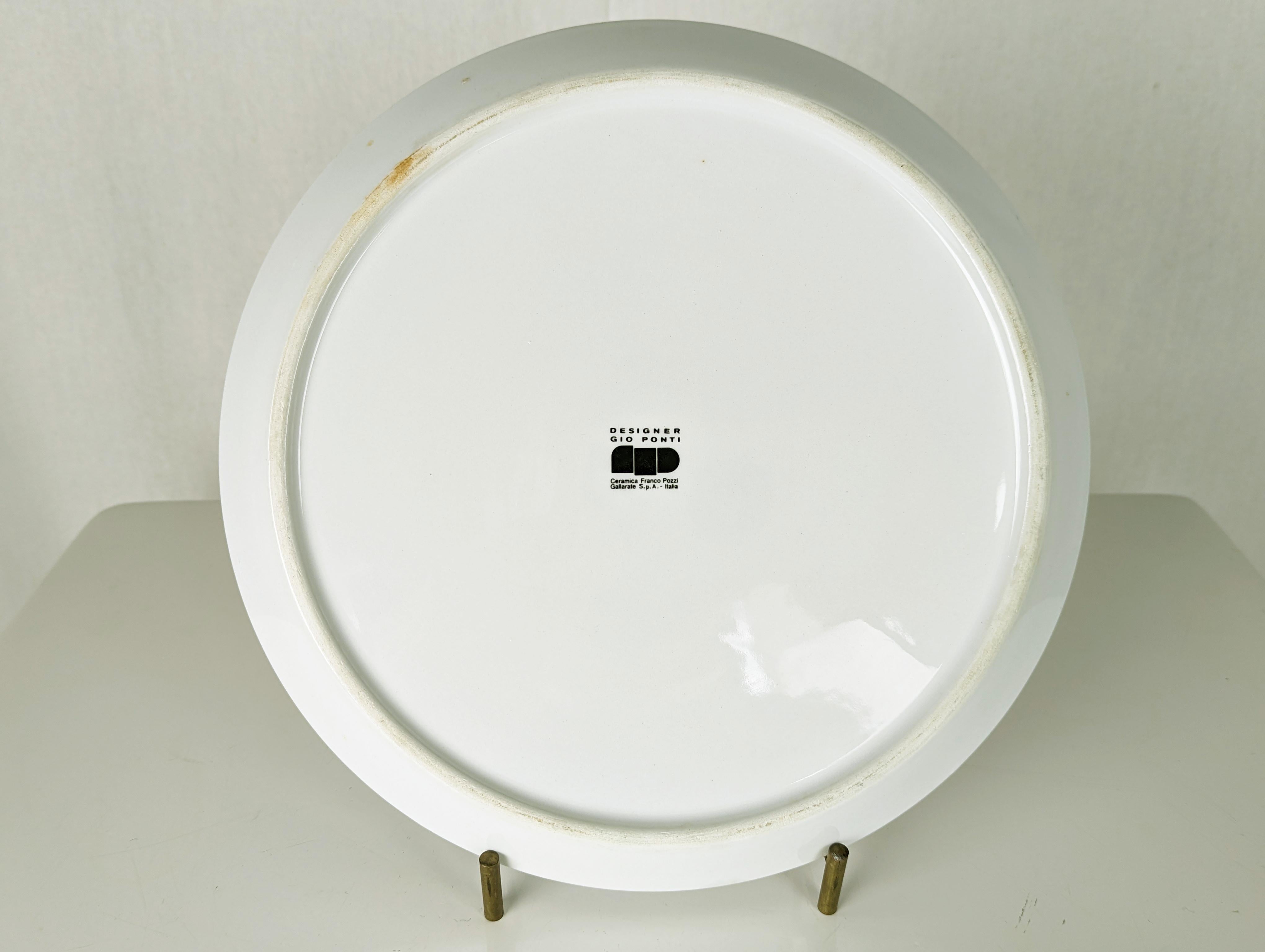 Ceramic Plates by Gio Ponti for Franco Pozzi, 1960s, Set of 2 For Sale 3