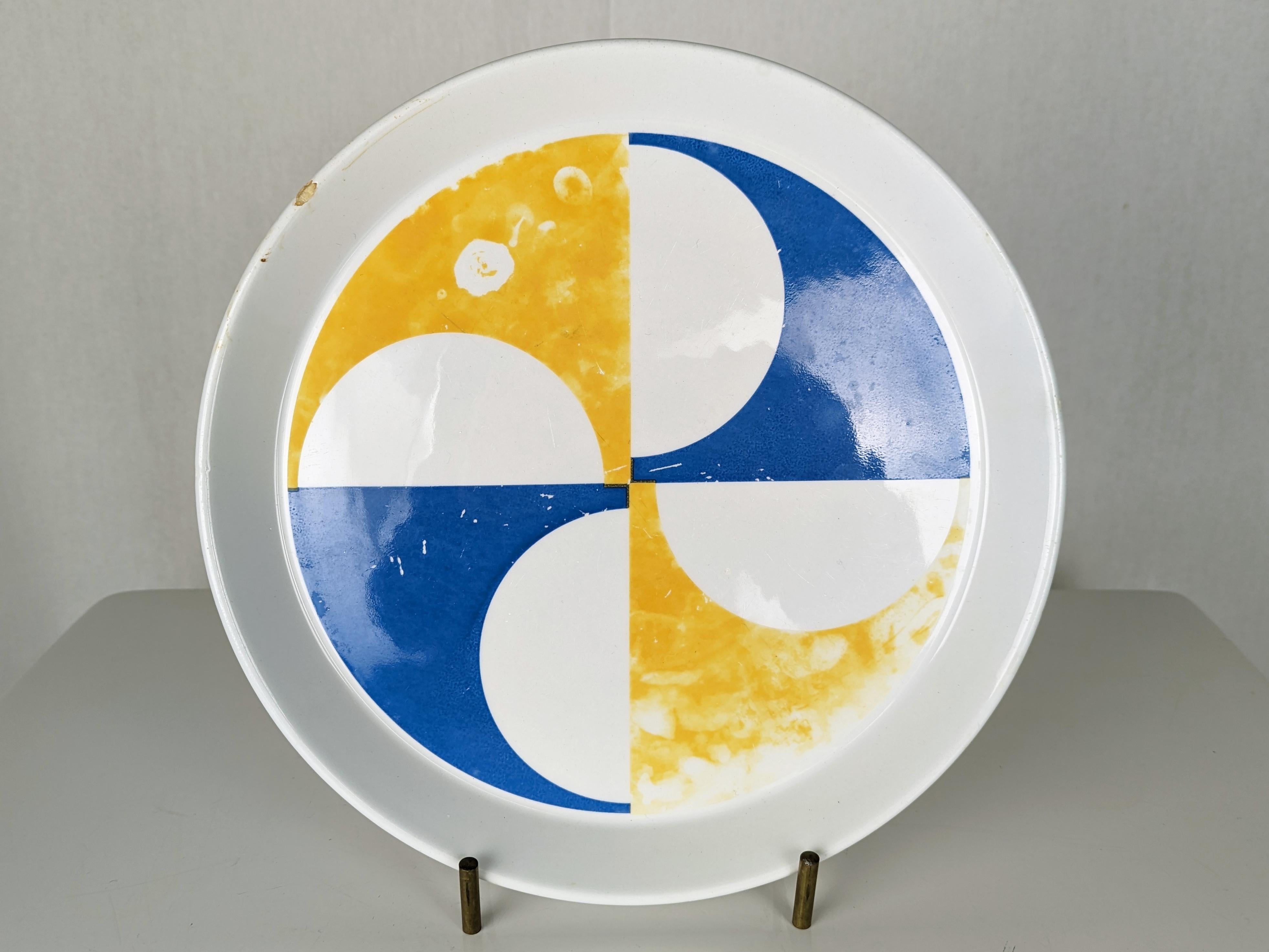 Keramikteller von Gio Ponti für Franco Pozzi, 5er-Set, 1960er Jahre im Angebot 5