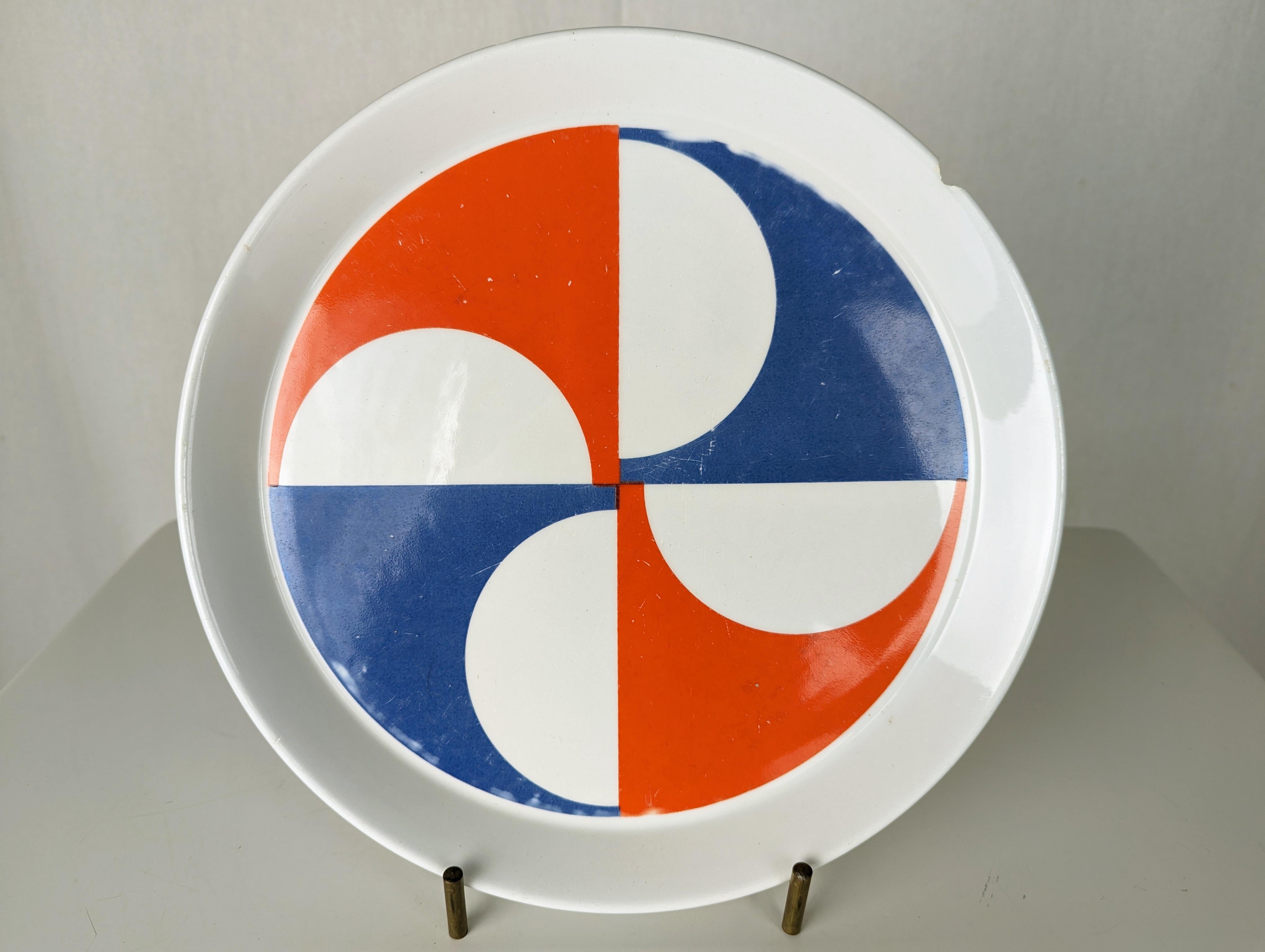 Keramikteller von Gio Ponti für Franco Pozzi, 5er-Set, 1960er Jahre im Angebot 10