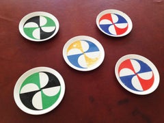 Ceramic Plates by Gio Ponti for Franco Pozzi, 1960s, Set of 5