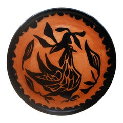 Ceramic plates by Jean Lurçat, Sant-Viçens, France, 1950s