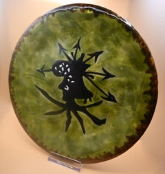 Keramikteller von Jean Lurçat, Sant-Viçens, Frankreich, 1960er Jahre