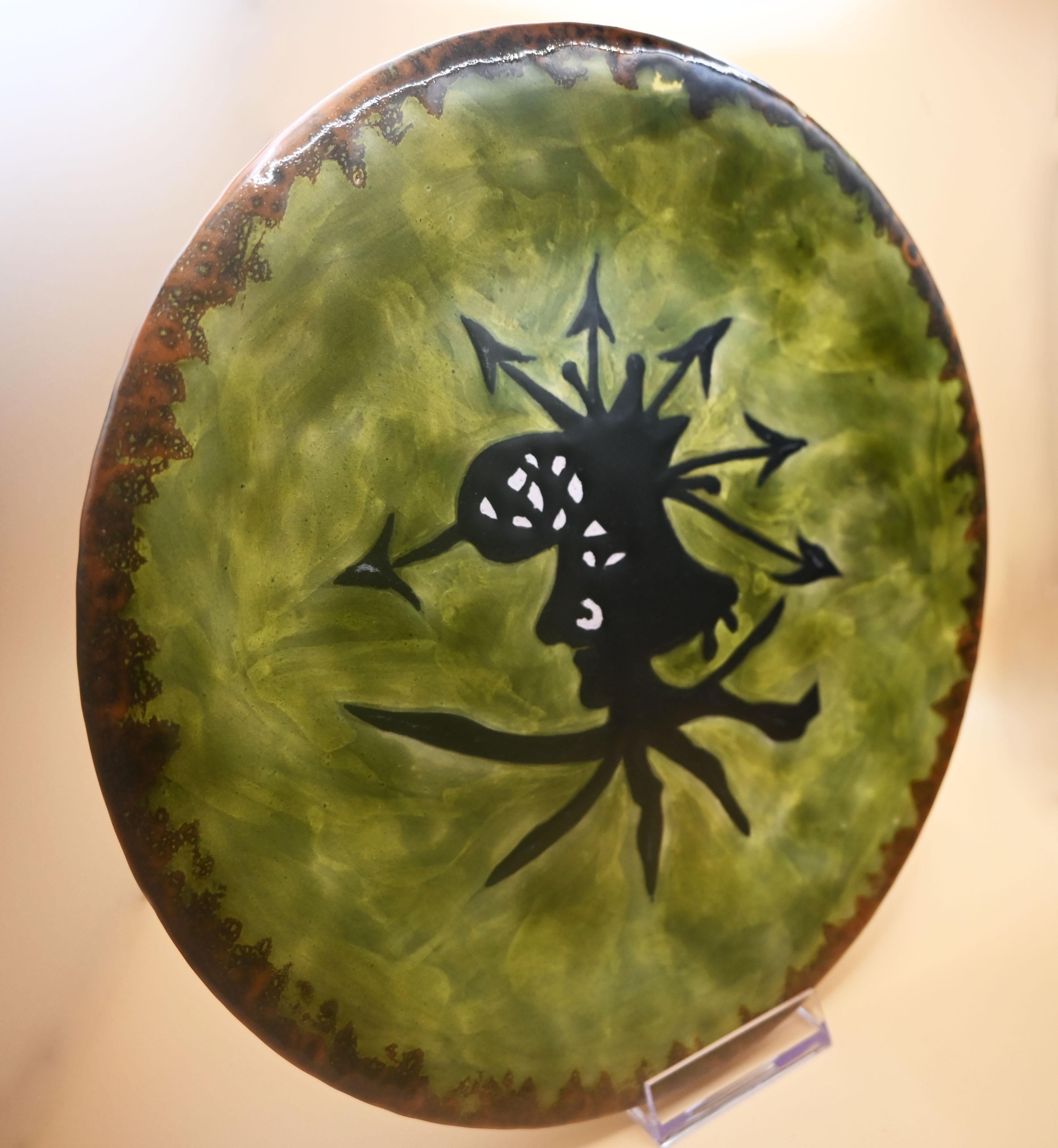 Platos de cerámica de Jean Lurçat, Sant-Viçens, Francia, años 1960 Moderno en venta