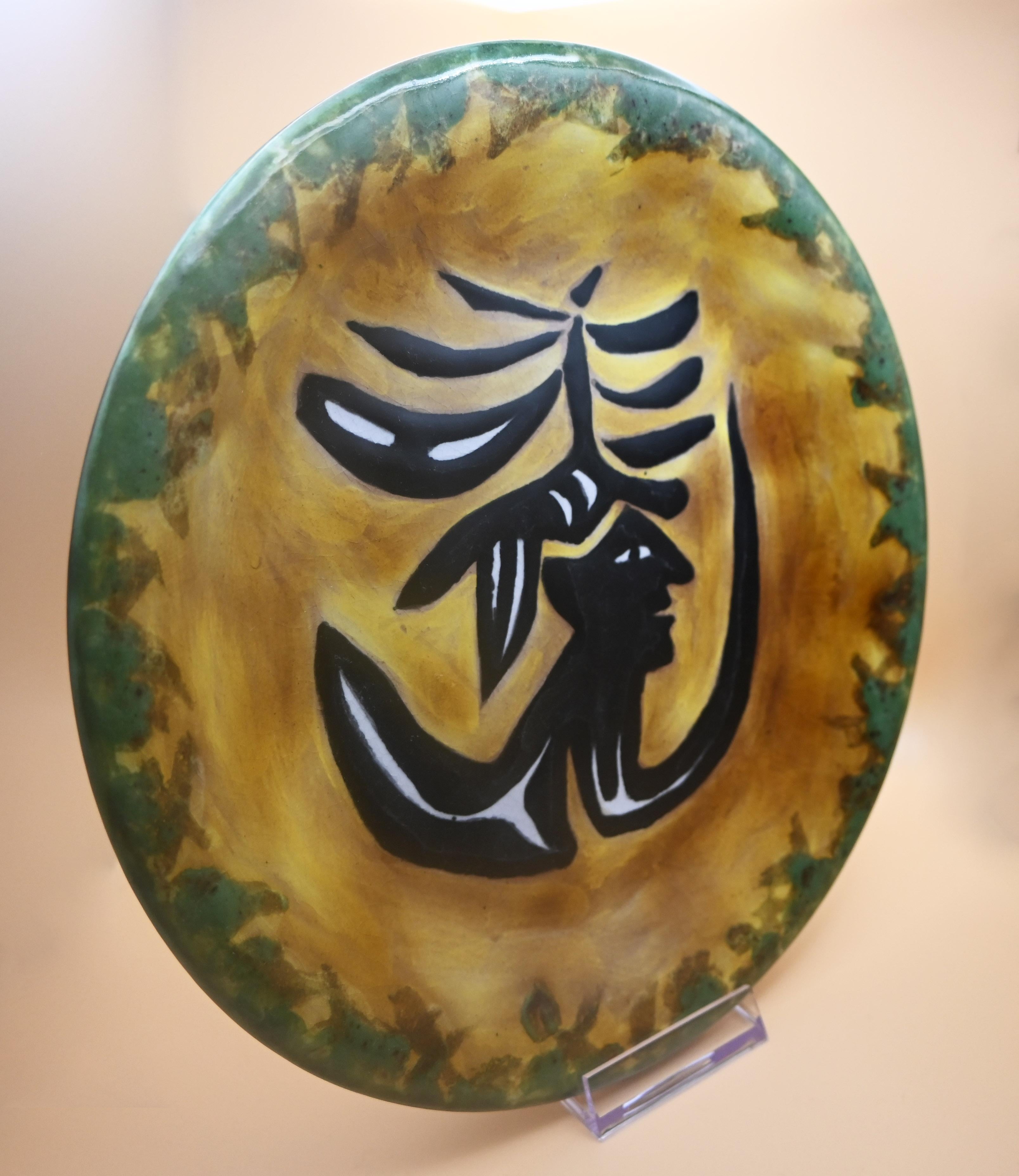 Platos de cerámica de Jean Lurçat, Sant-Viçens, Francia, años 1960 Moderno en venta