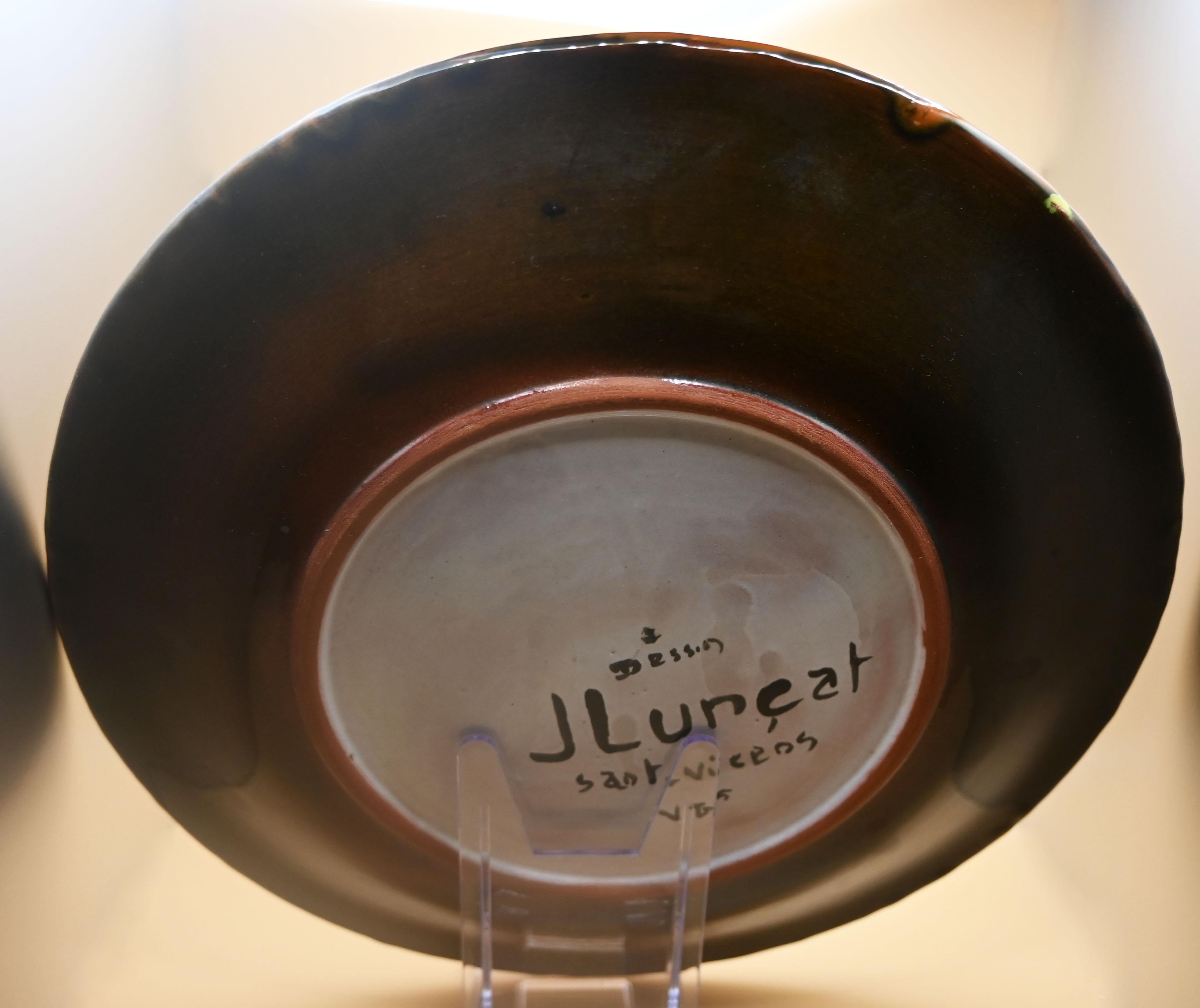 Platos de cerámica de Jean Lurçat, Sant-Viçens, Francia, años 1960 Francés en venta
