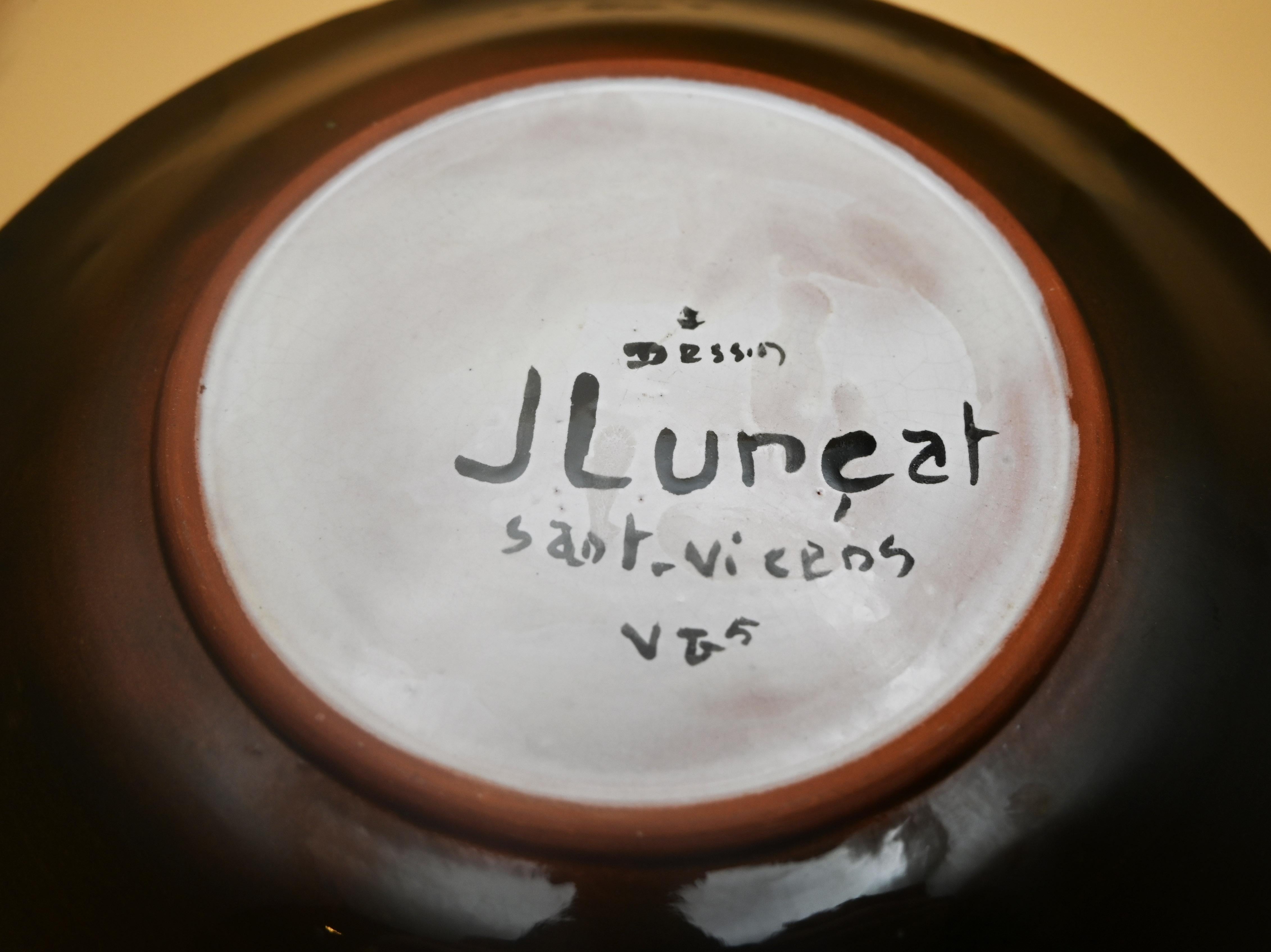 Platos de cerámica de Jean Lurçat, Sant-Viçens, Francia, años 1960 siglo XX en venta