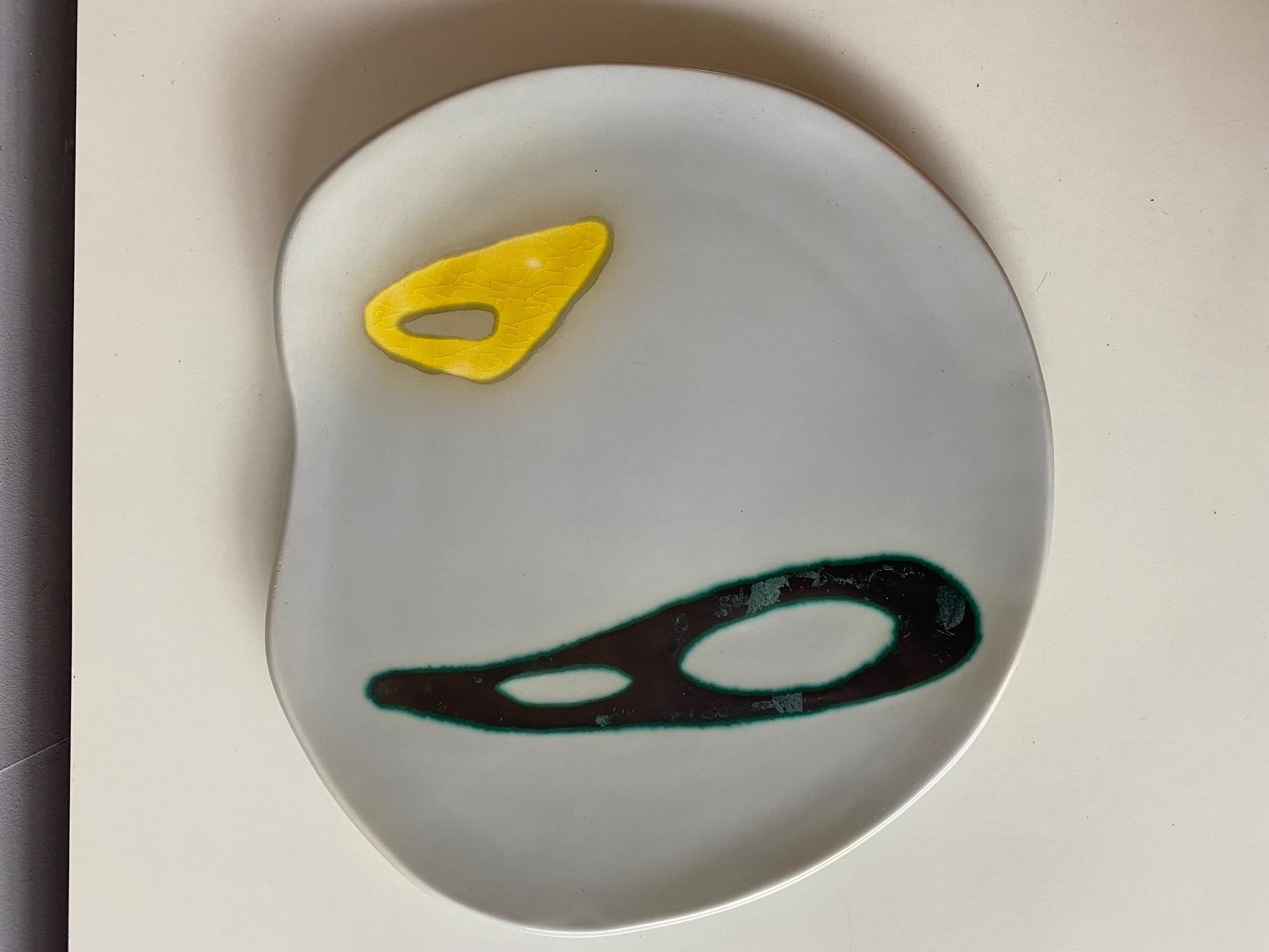 French Ceramic Plates by Peter Orlando, France, 1960s For Sale