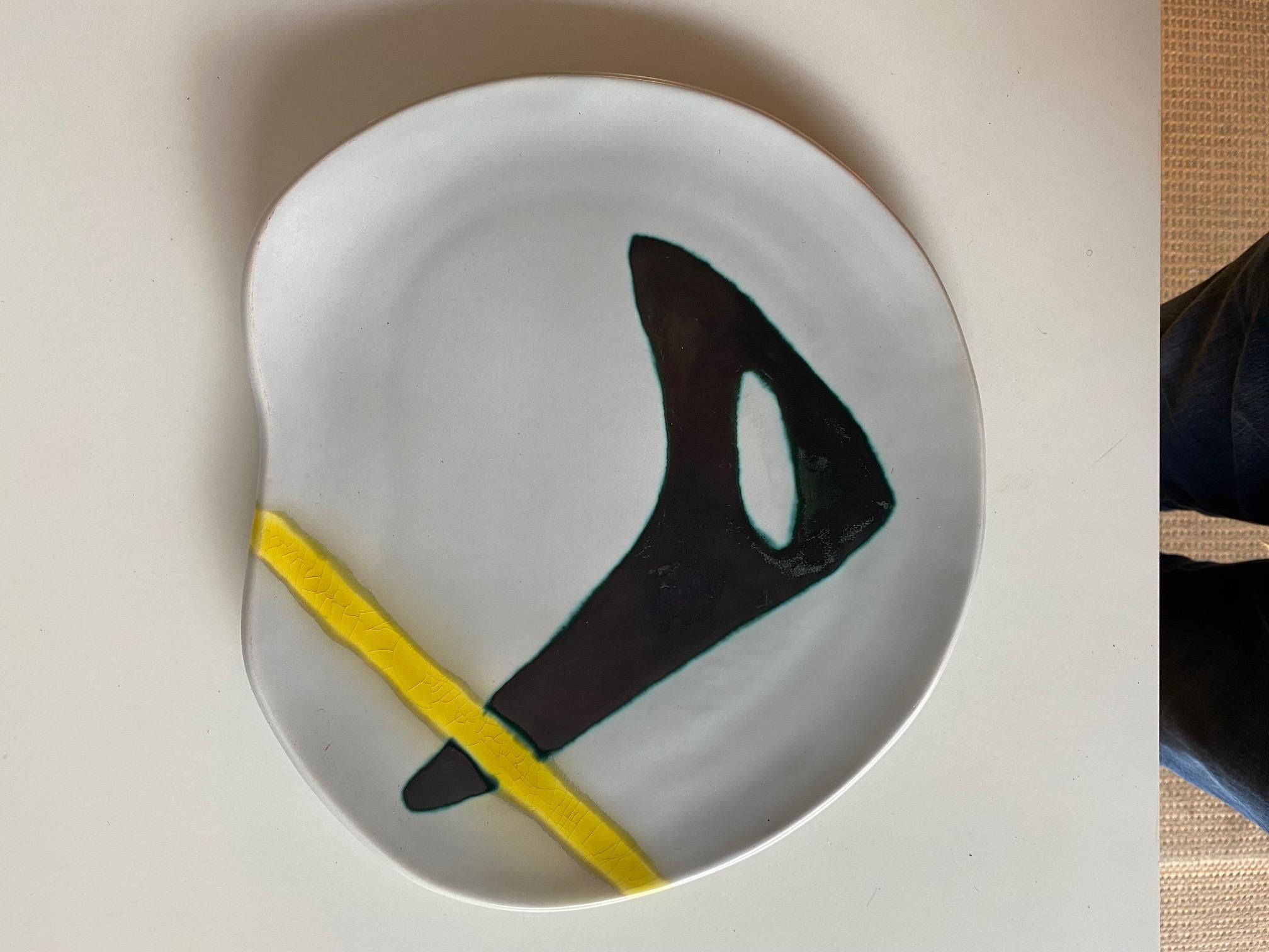 Mid-20th Century Ceramic Plates by Peter Orlando, France, 1960s For Sale