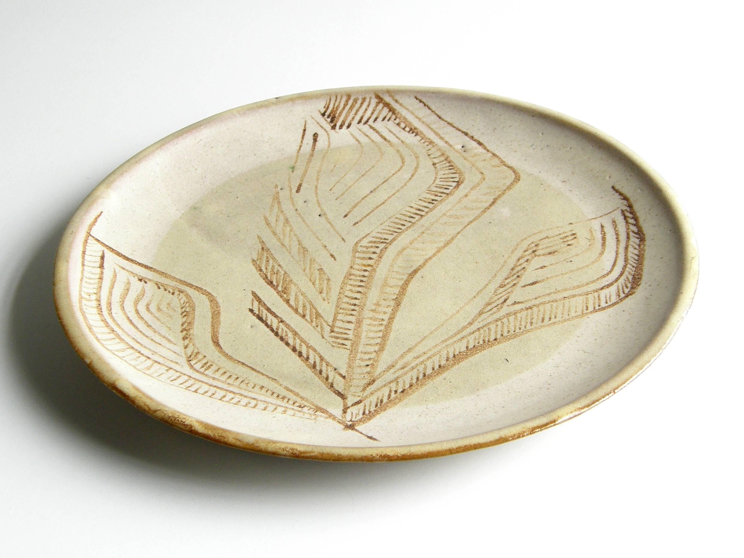 Mid-Century Modern Design Technics Ceramic Platter Attributed to Lee Rosen  For Sale