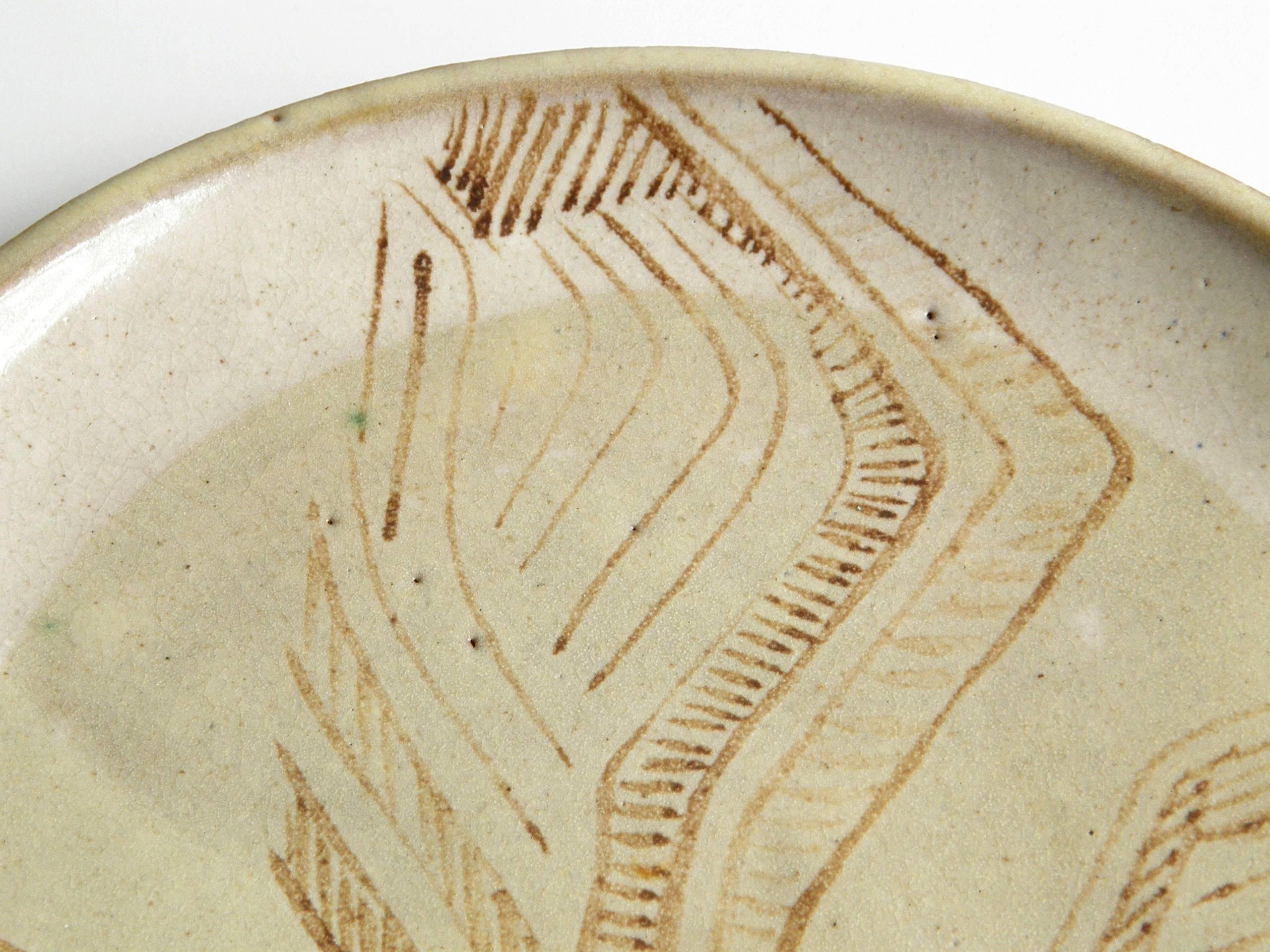 Mid-Century Modern Design Technics Ceramic Platter Attributed to Lee Rosen  For Sale