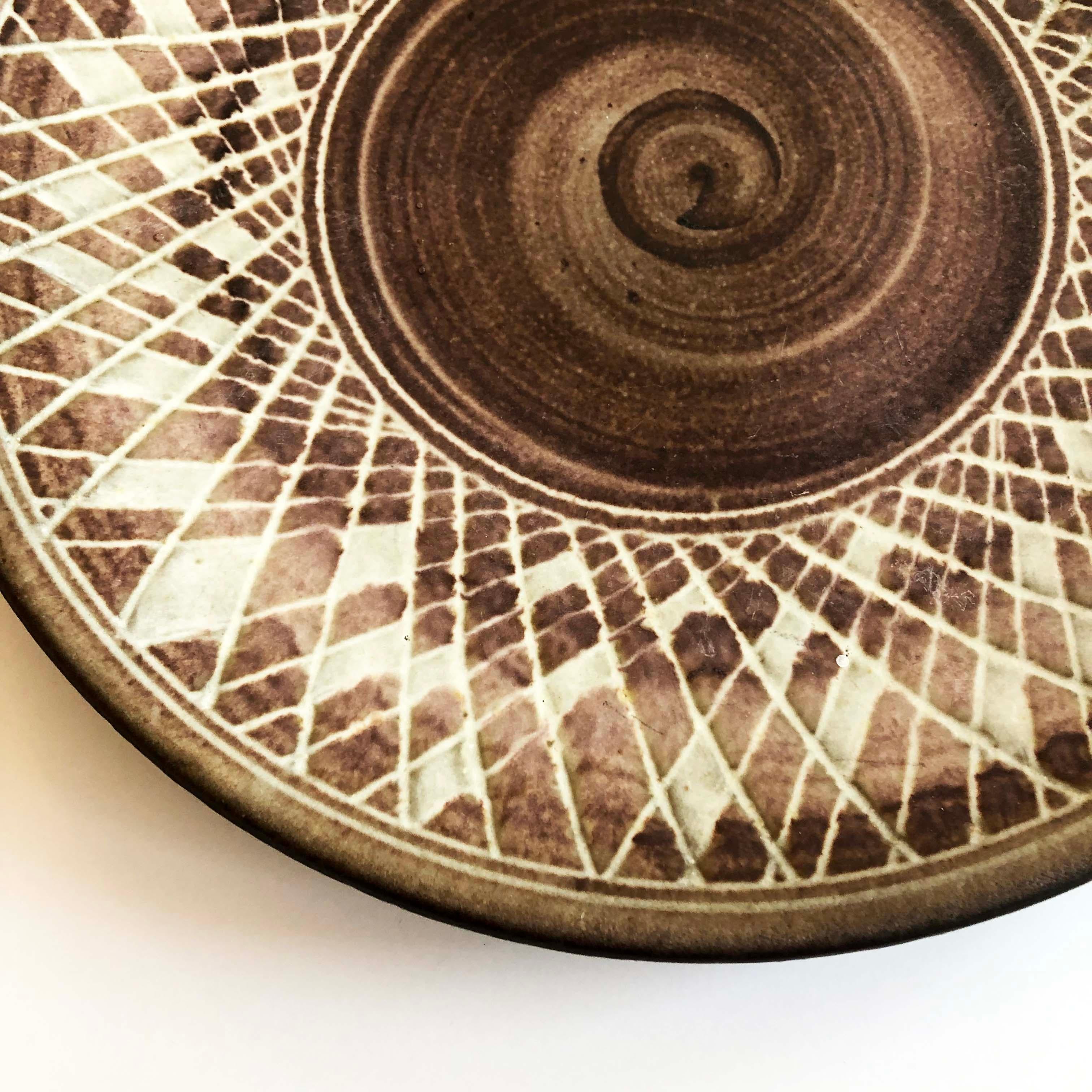 Ceramic Platter by Nancy Wickham Boyd In Excellent Condition For Sale In Denver, CO