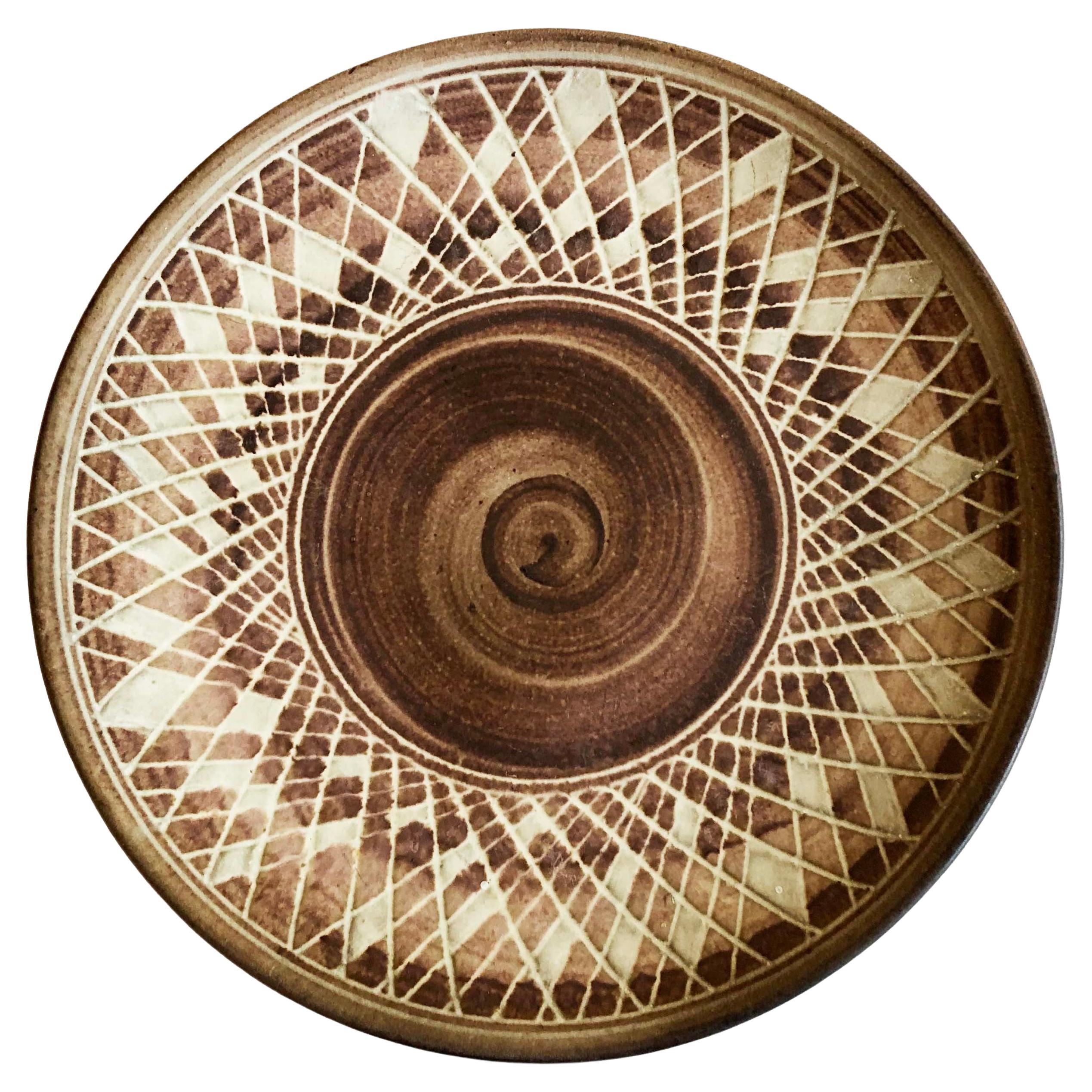 Ceramic Platter by Nancy Wickham Boyd For Sale
