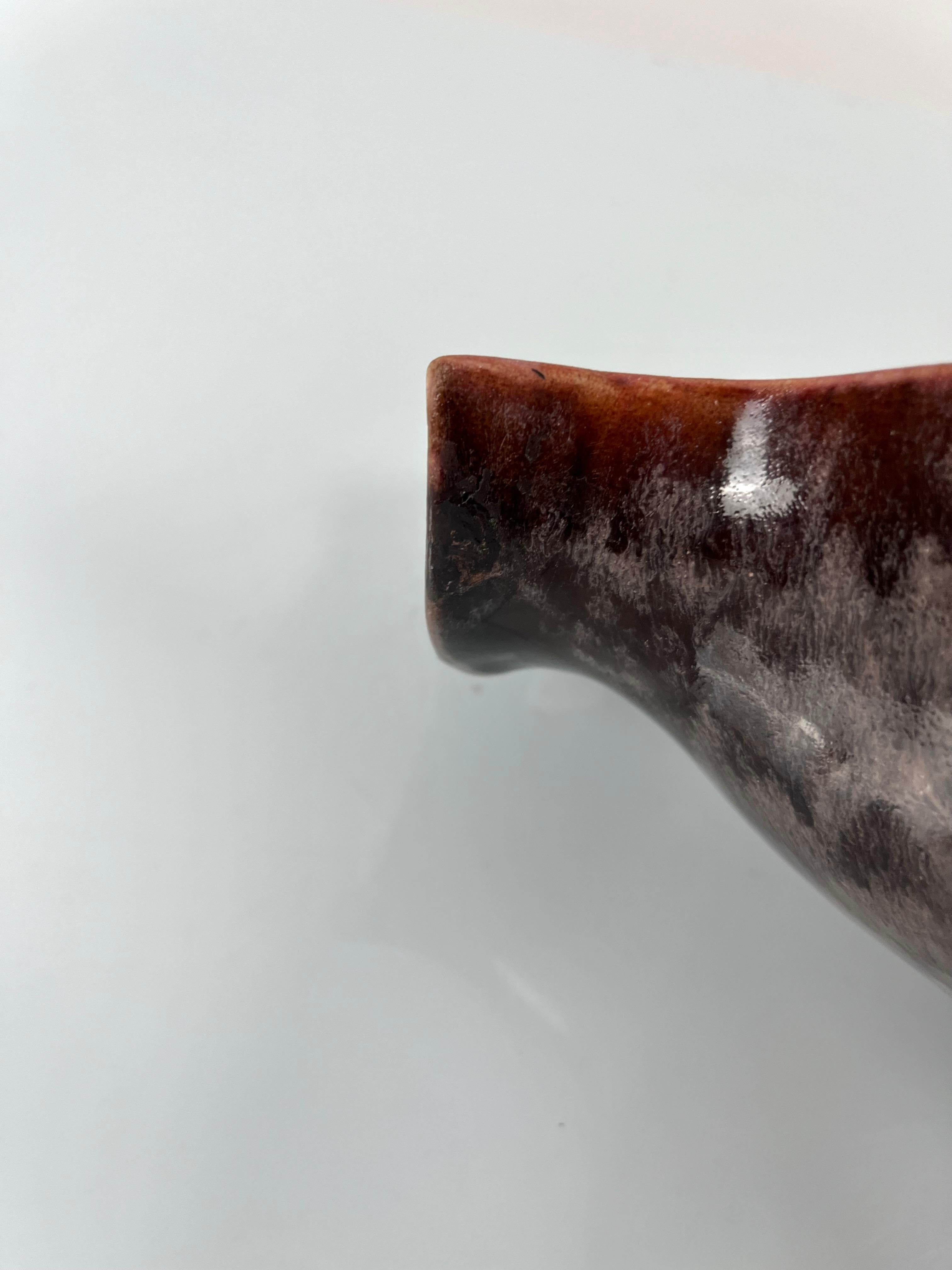 Keramik-Taschentablett in Form eines Fisches, Accolay, Frankreich, 60er Jahre im Zustand „Gut“ im Angebot in Marinha Grande, PT