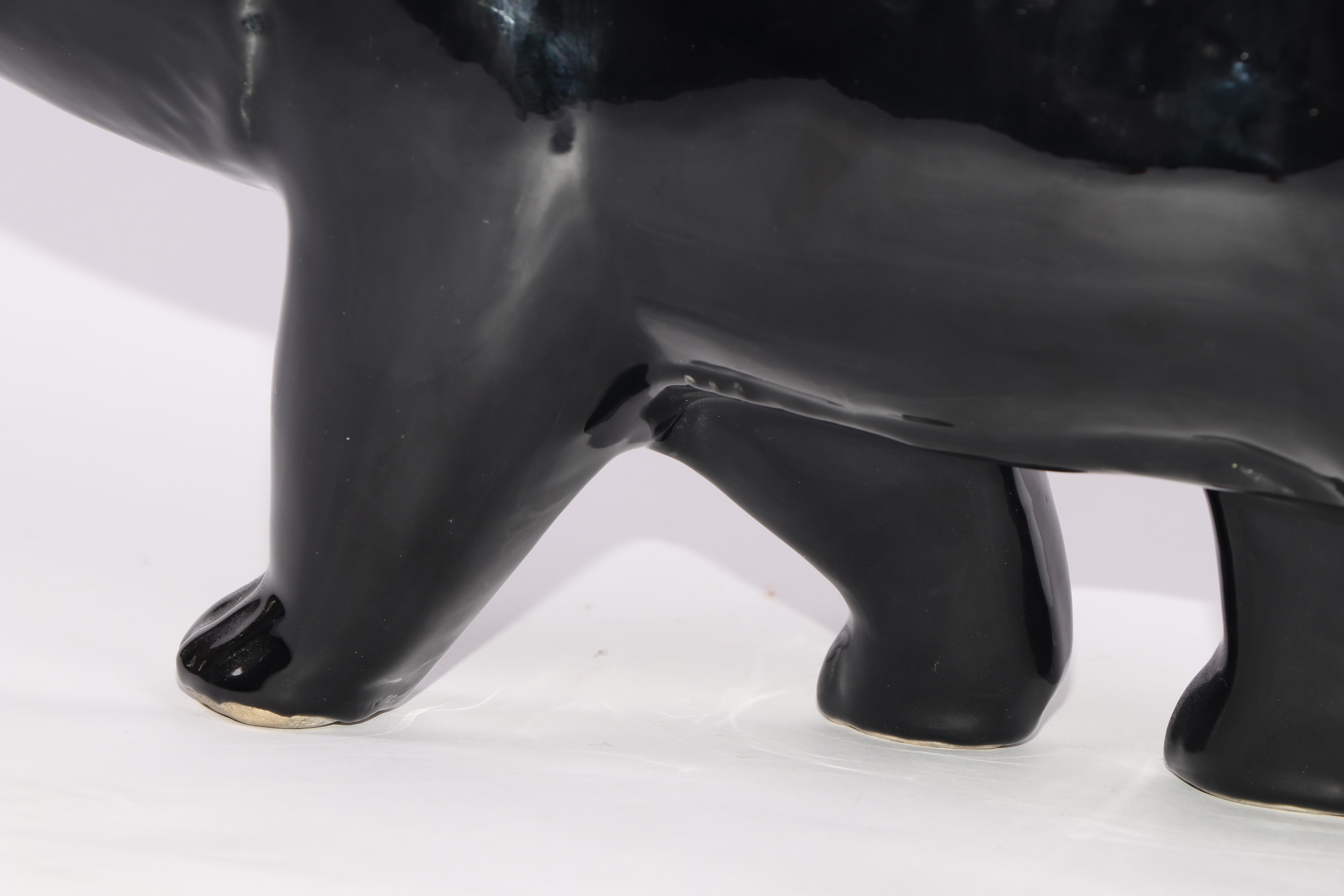 Orso polare in ceramica, Francia, anni '50 In condizioni ottime in vendita a PARIS, FR