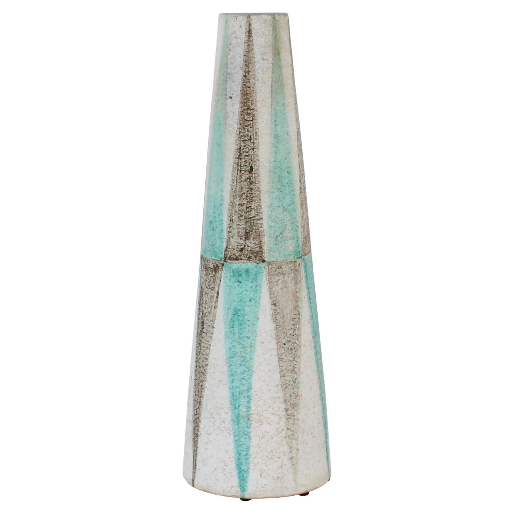 Ceramic Polychrome Vase Italy Raymor Attributed to Marcello Fantoni